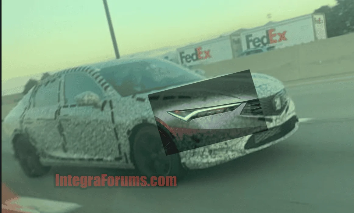 Acura Integra Spied: 2023 Acura Integra Drops Heavy Suit Camouflage superim