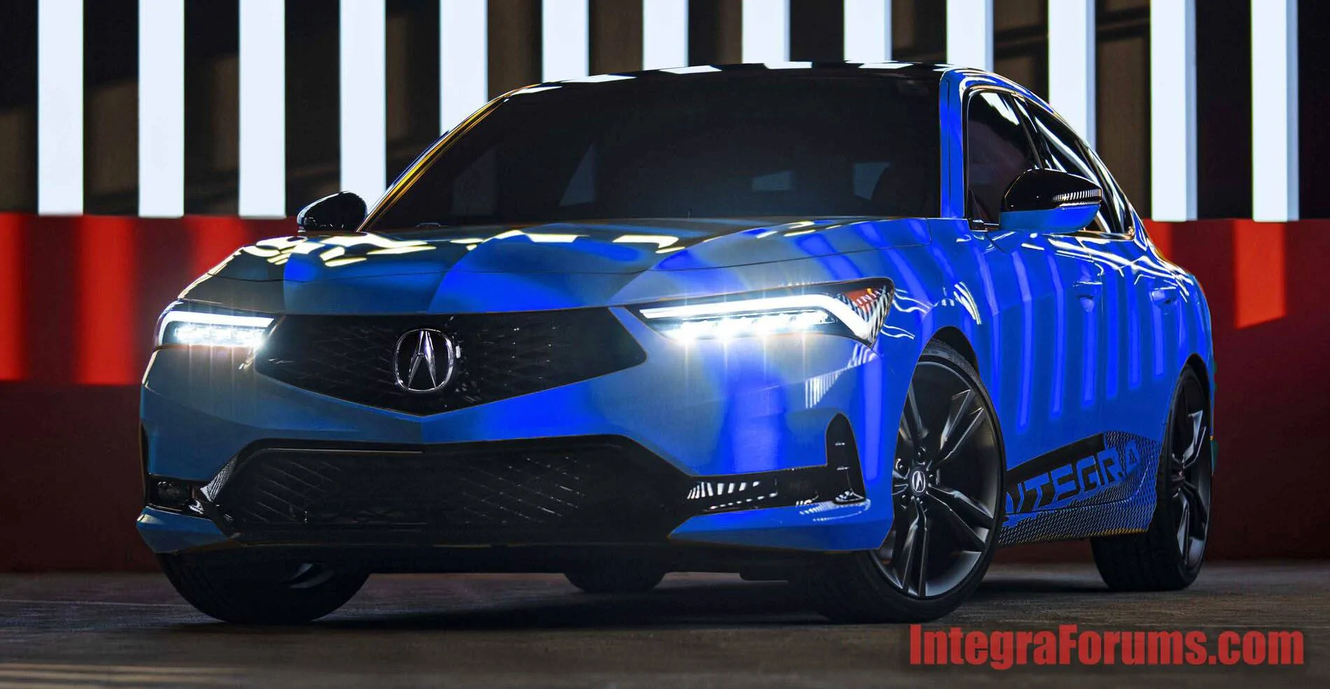 Acura Integra 2023 Integra Colorized - Blue, Green, Red, Purple, Gray Blue-Integra