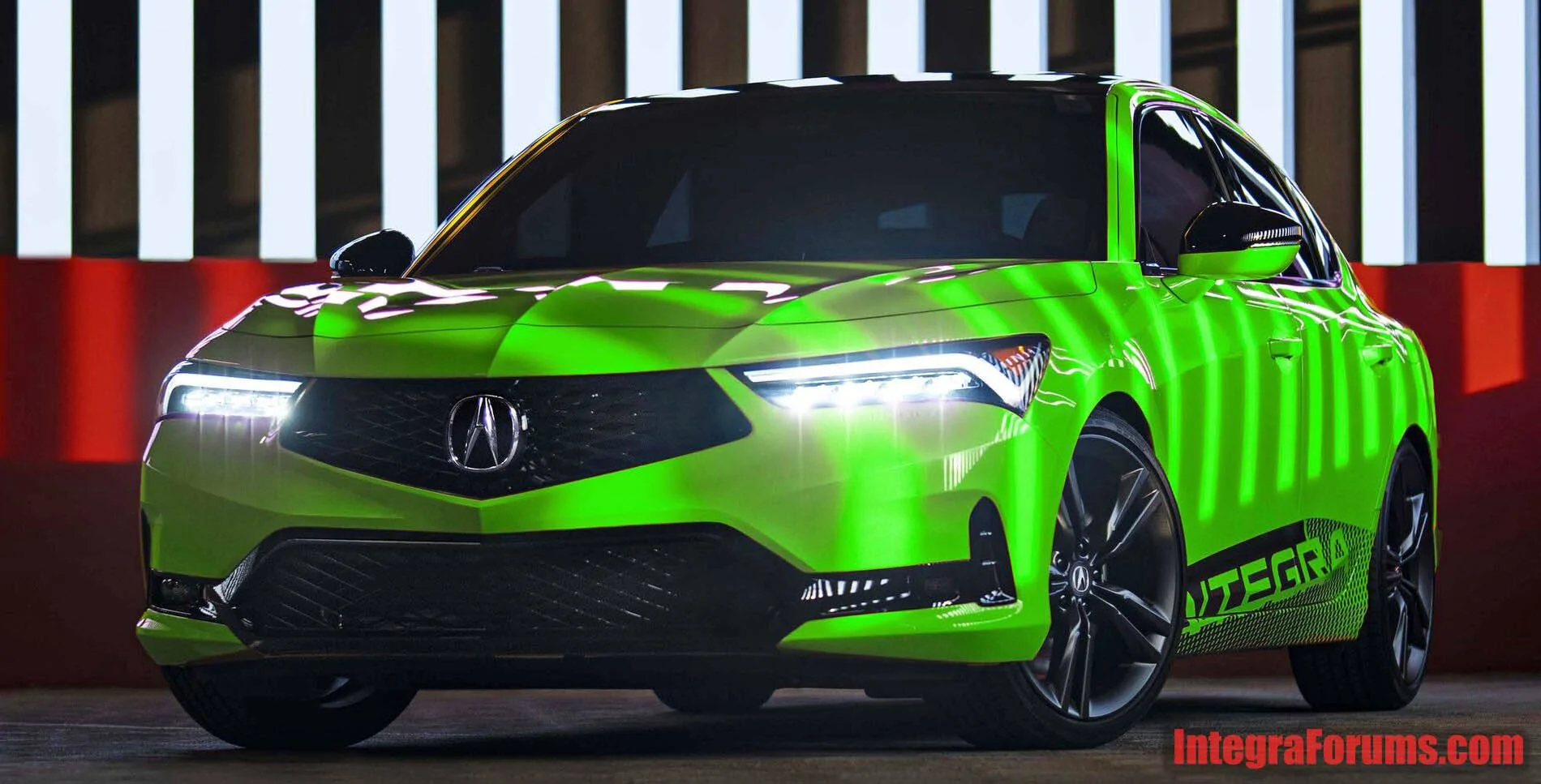 Acura Integra 2023 Integra Colorized - Blue, Green, Red, Purple, Gray Green-Integra