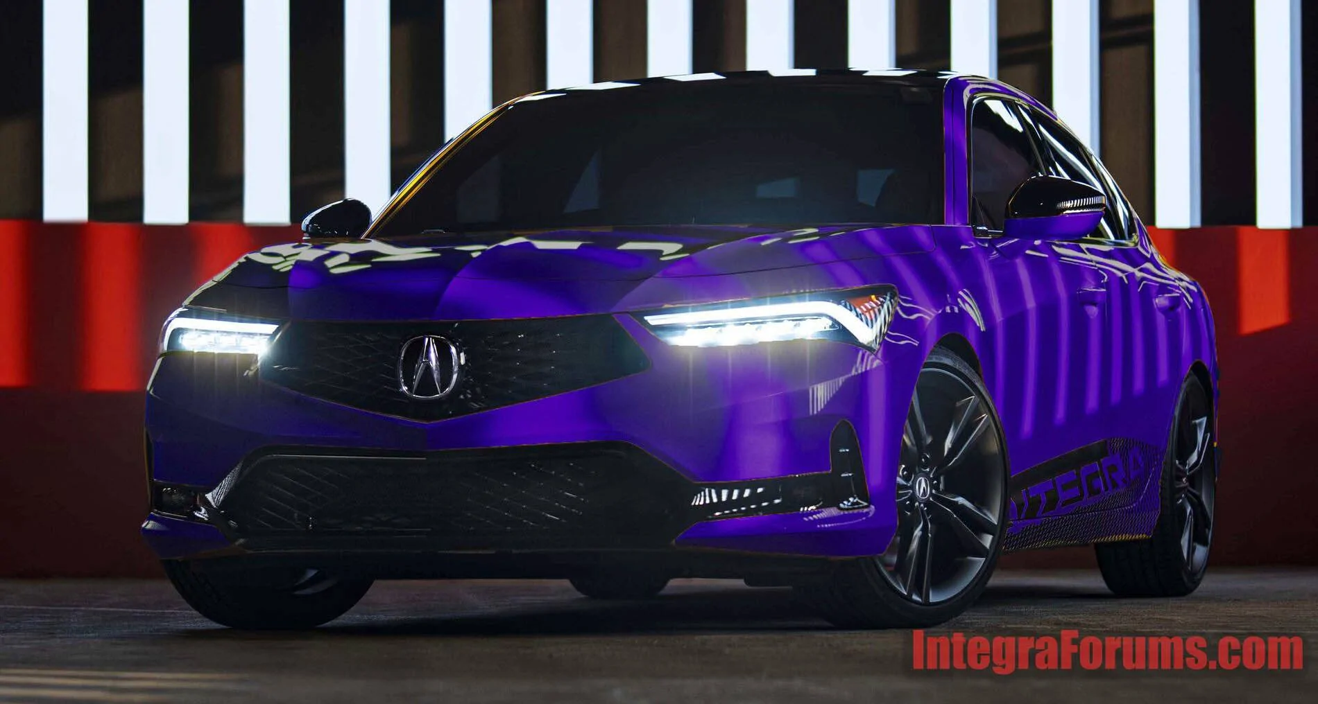 Acura Integra 2023 Integra Colorized - Blue, Green, Red, Purple, Gray Purple-Integra