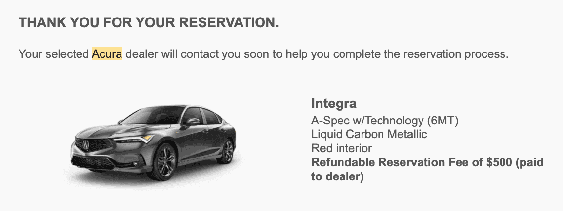 Acura Integra 2023 Acura Integra Revealed + Full Specs + NFT Limited Edition - Reservations Open Today (3/10)! Screen Shot 2022-03-10 at 1.10.23 PM