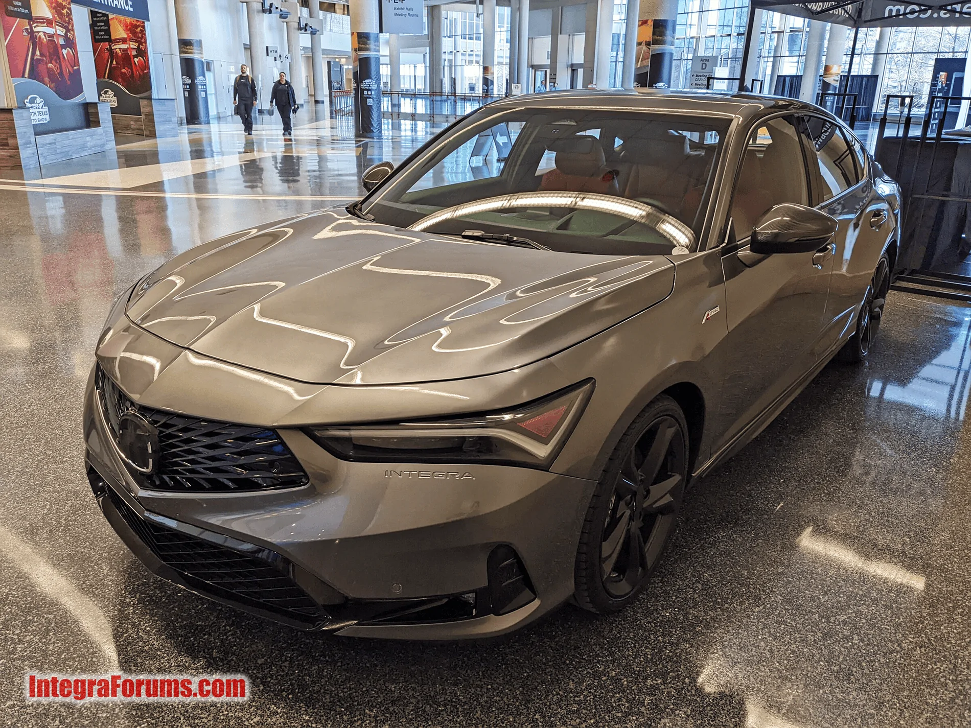 Acura Integra [Photos Added!] Integras displayed @ North Texas Auto Show (3/17 - 3/20). Majestic Black, Liquid Carbon & Red Interiors. A-Spec Tech Liquid Carbon 2023 Acura Integra 1