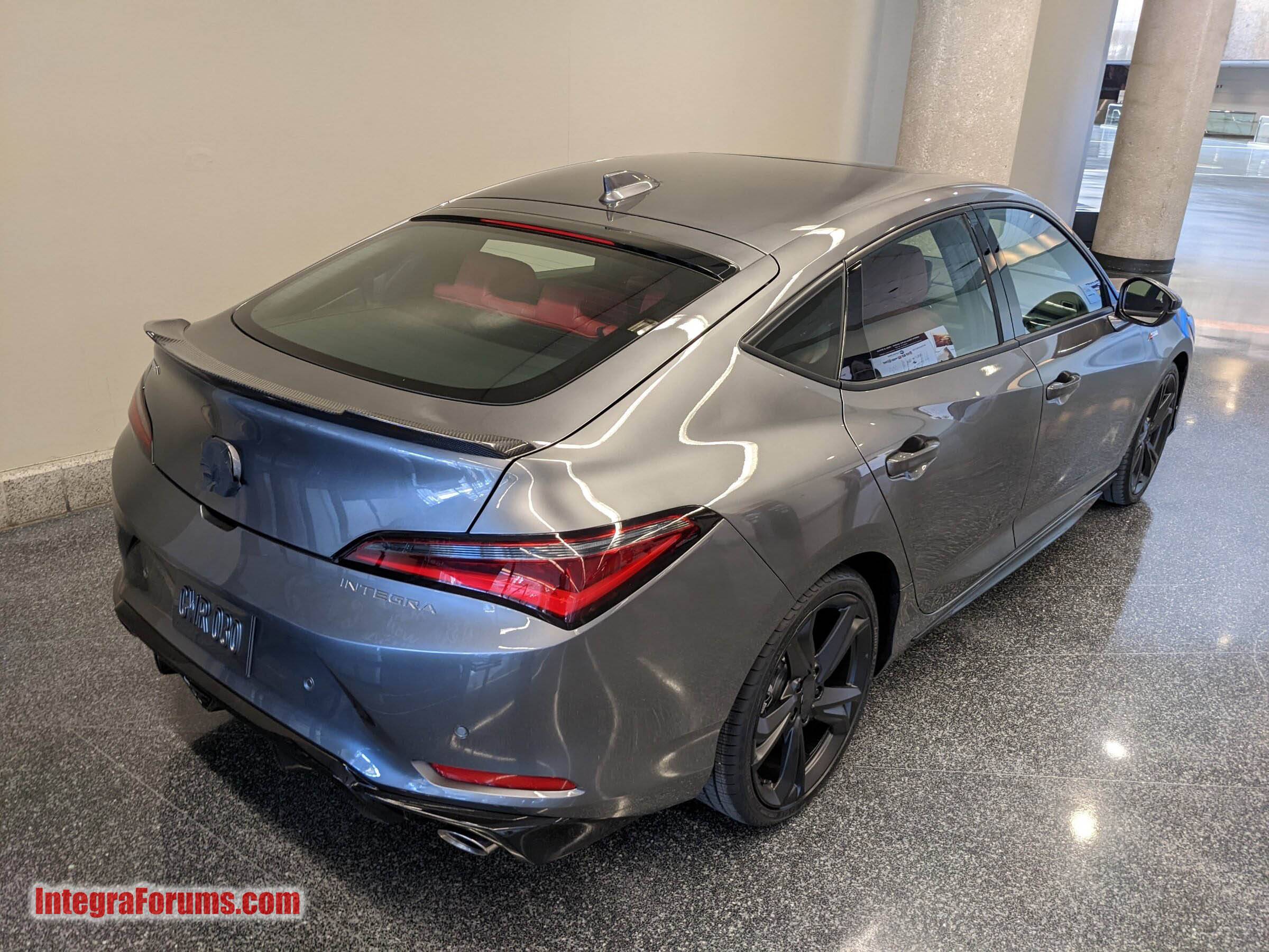 Acura Integra [Photos Added!] Integras displayed @ North Texas Auto Show (3/17 - 3/20). Majestic Black, Liquid Carbon & Red Interiors. A-Spec Tech Liquid Carbon 2023 Acura Integra 4
