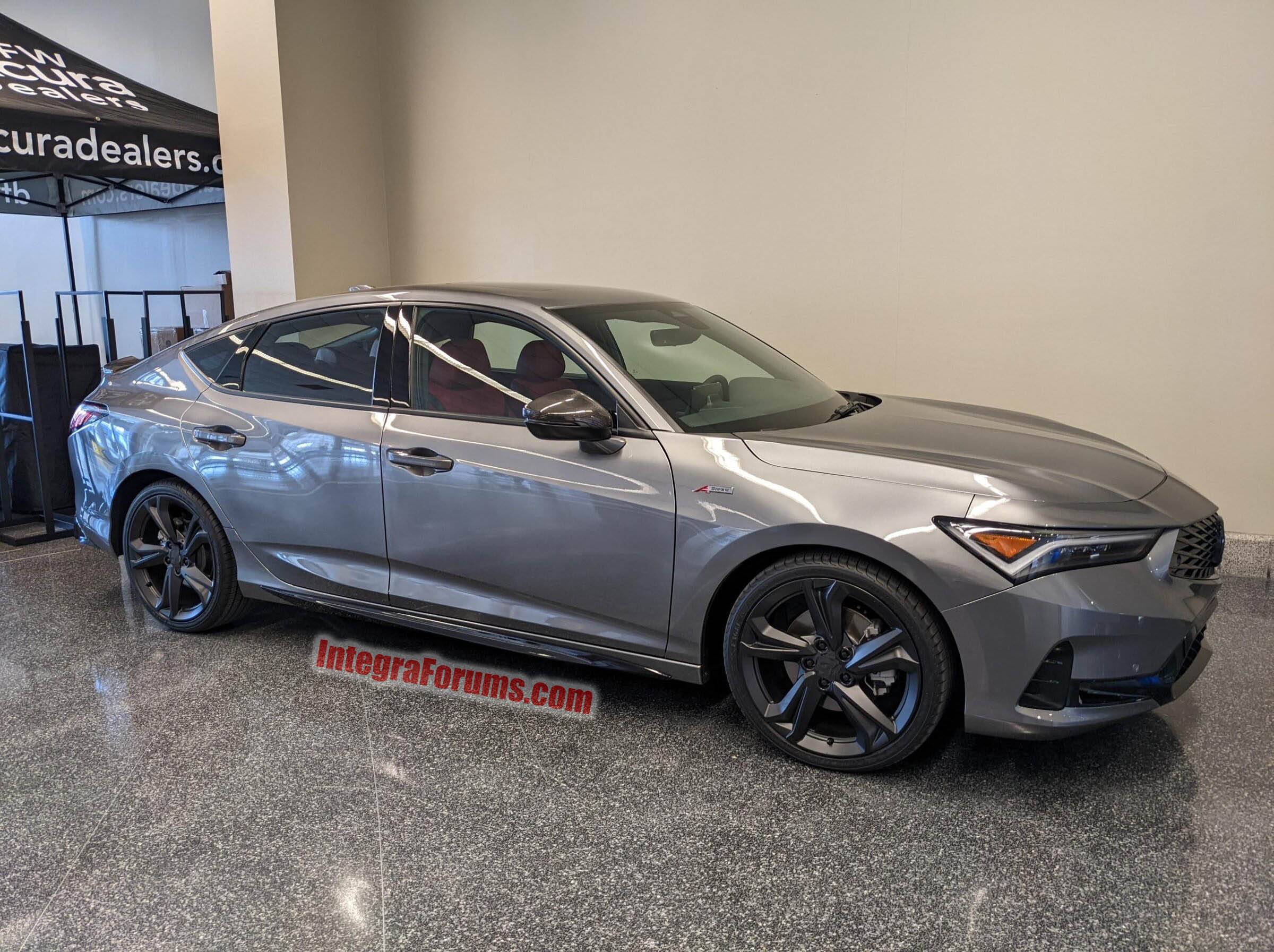 Acura Integra [Photos Added!] Integras displayed @ North Texas Auto Show (3/17 - 3/20). Majestic Black, Liquid Carbon & Red Interiors. A-Spec Tech liquid-carbon-2023-acura-integra-3-jpe