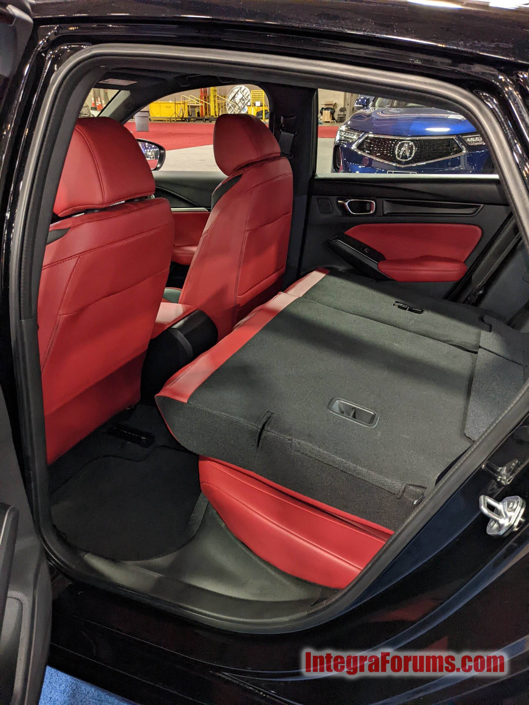 Acura Integra [Photos Added!] Integras displayed @ North Texas Auto Show (3/17 - 3/20). Majestic Black, Liquid Carbon & Red Interiors. A-Spec Tech 2023 Integra red interior 1