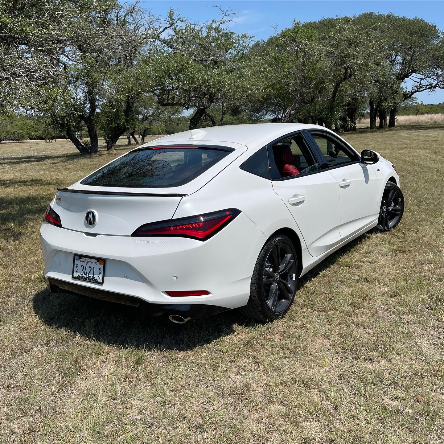 Acura Integra Official PLATINUM WHITE Integra Club & Photos Platinum White 2023 Integra with red interior 4