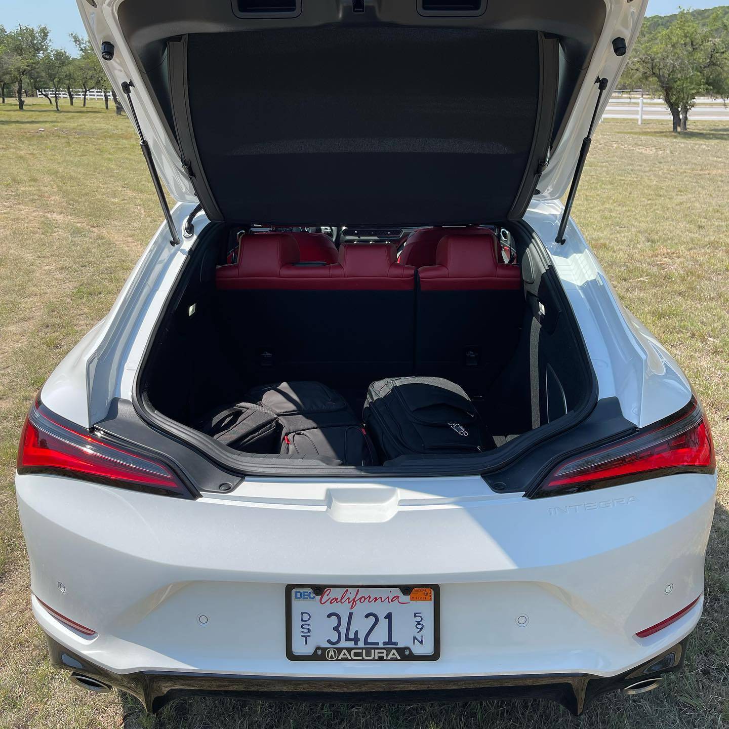 Acura Integra Official PLATINUM WHITE Integra Club & Photos Platinum White 2023 Integra with red interior 5
