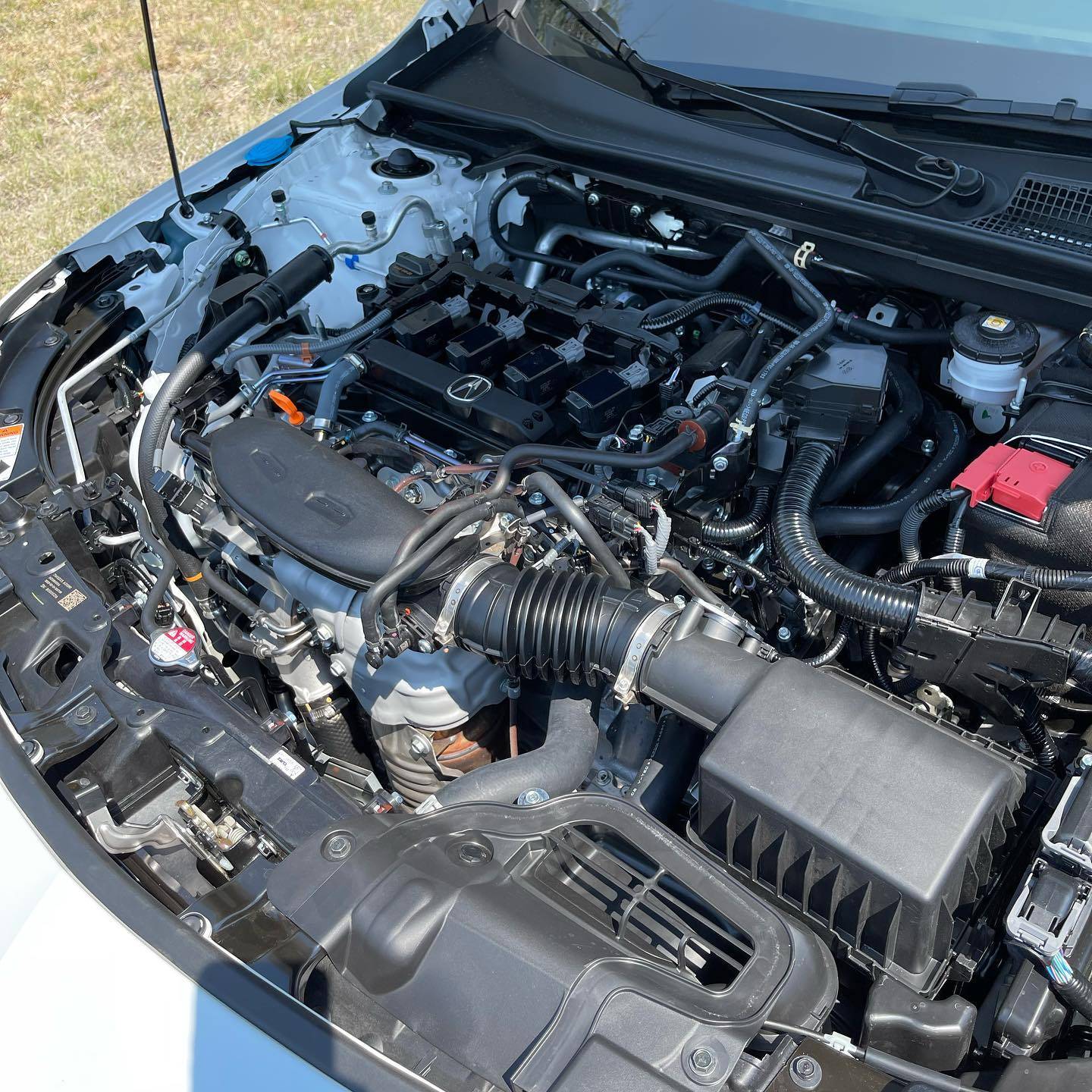 Acura Integra Official PLATINUM WHITE Integra Club & Photos Platinum White 2023 Integra with red interior 7