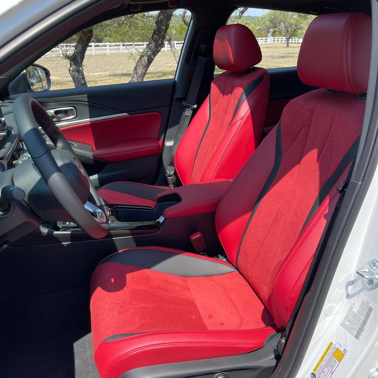 Acura Integra Official PLATINUM WHITE Integra Club & Photos Platinum White 2023 Integra with red interior 9