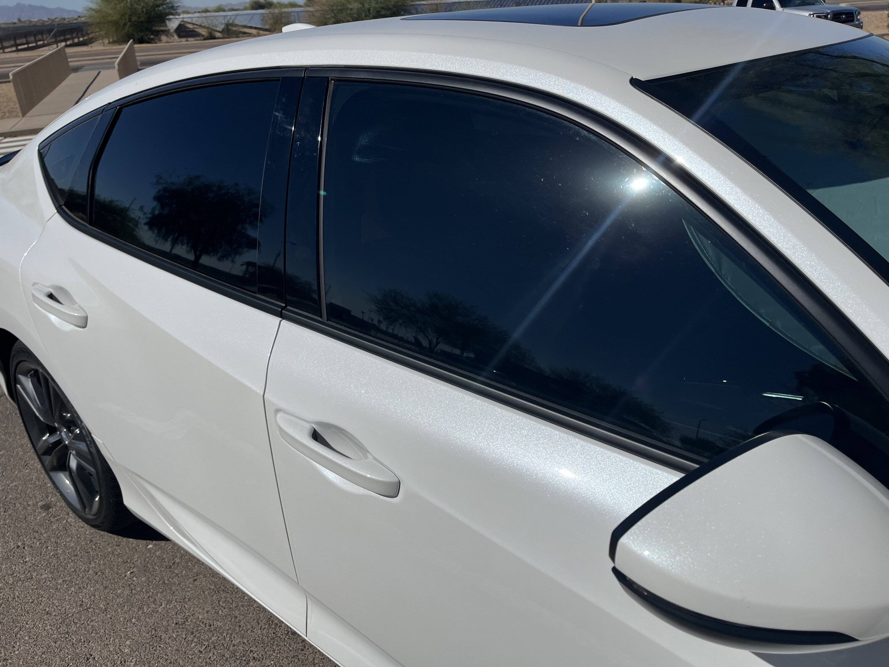 Acura Integra Just got my windows tinted! + Paint Correction, Graphene Wheel Coating, Llumar IRX, 15% on all the windows BEFC5158-4497-406C-92F0-1A624F90298E