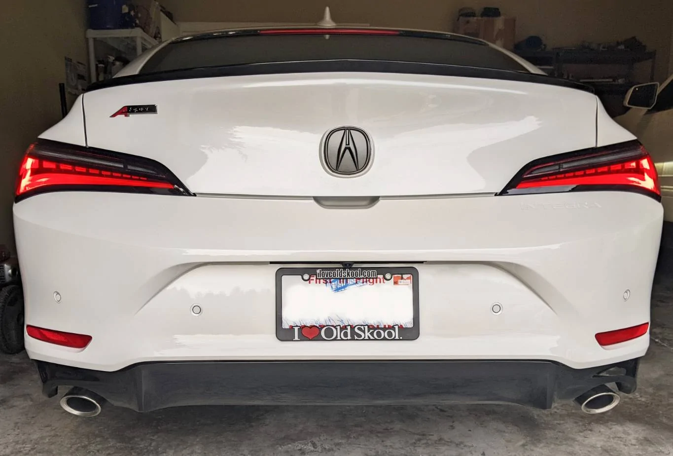 Acura Integra DIY Gunmetal/Shark Gray Acura Badges Using Plasti-Dip Rear logo full