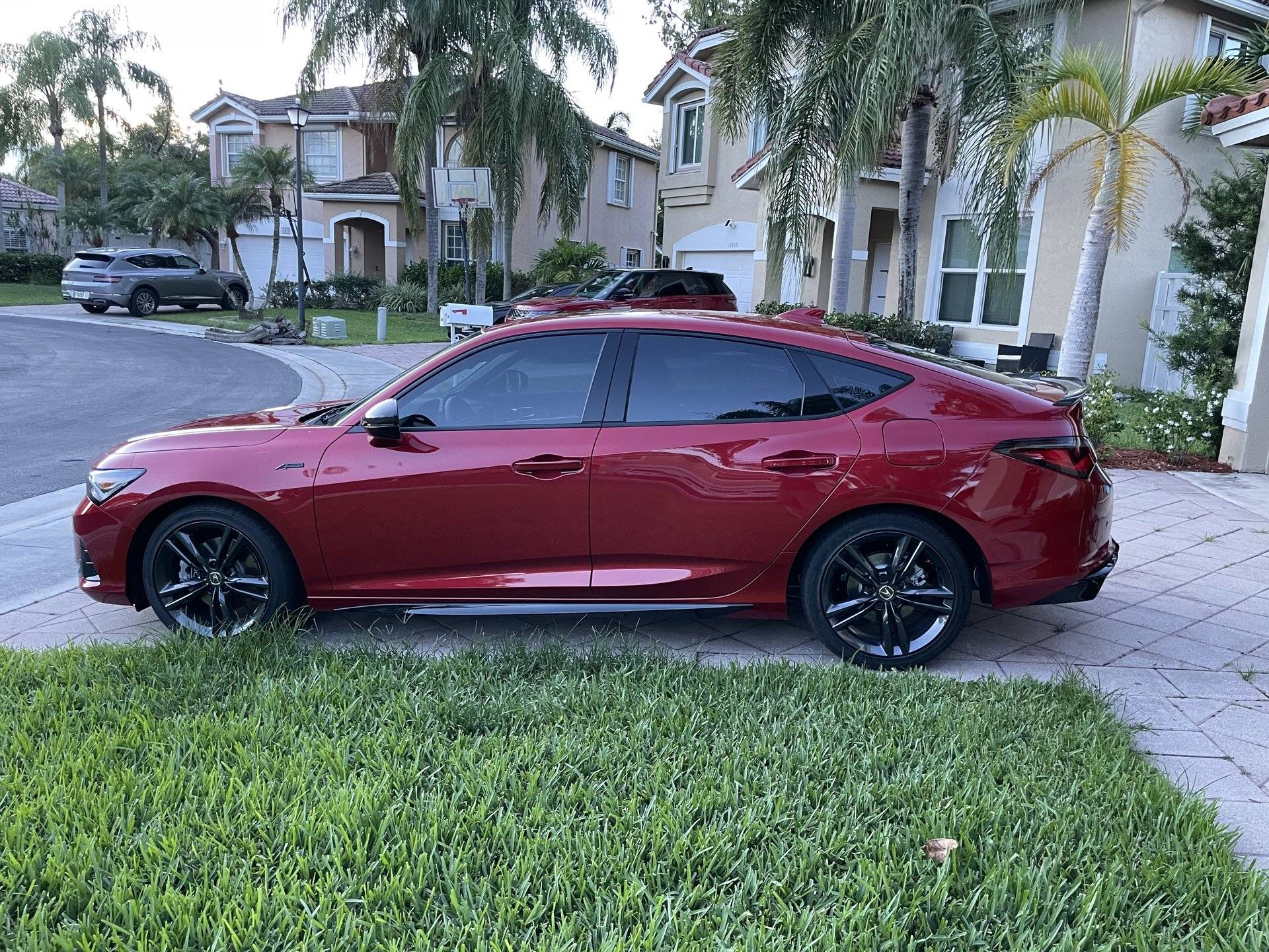 Acura Integra Factory OEM Accessories Installed on Performance Red Pearl 2023 Integra Performance Red Pearl Integra With Factory OEM Accessories Installed 3