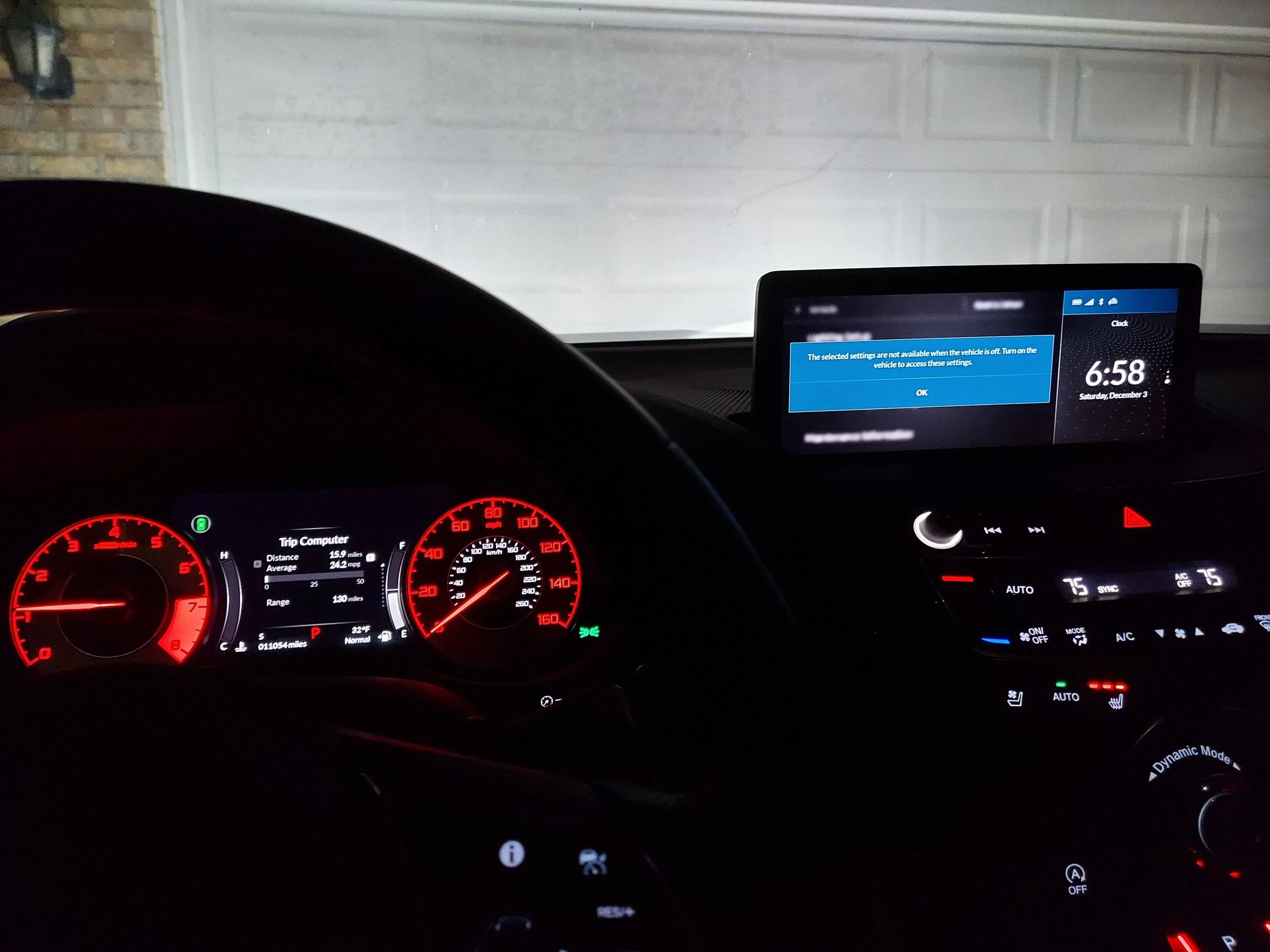 Acura Integra Brake System & Parking Sensor Errors 20221203_185819