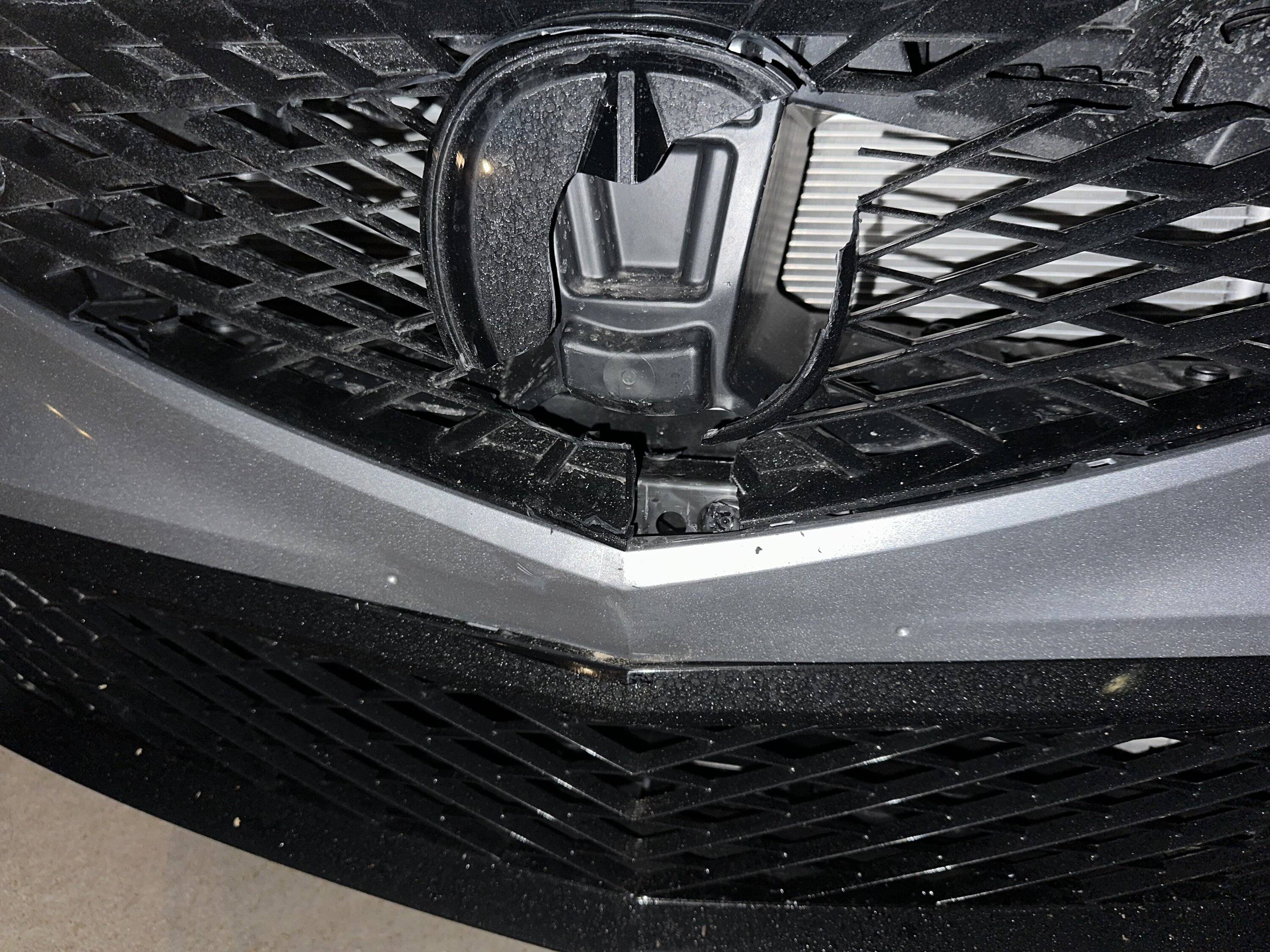 Acura Integra Destroyed Front bumper and Grill 23A40873-F636-44C1-BC6D-68453F5274AC