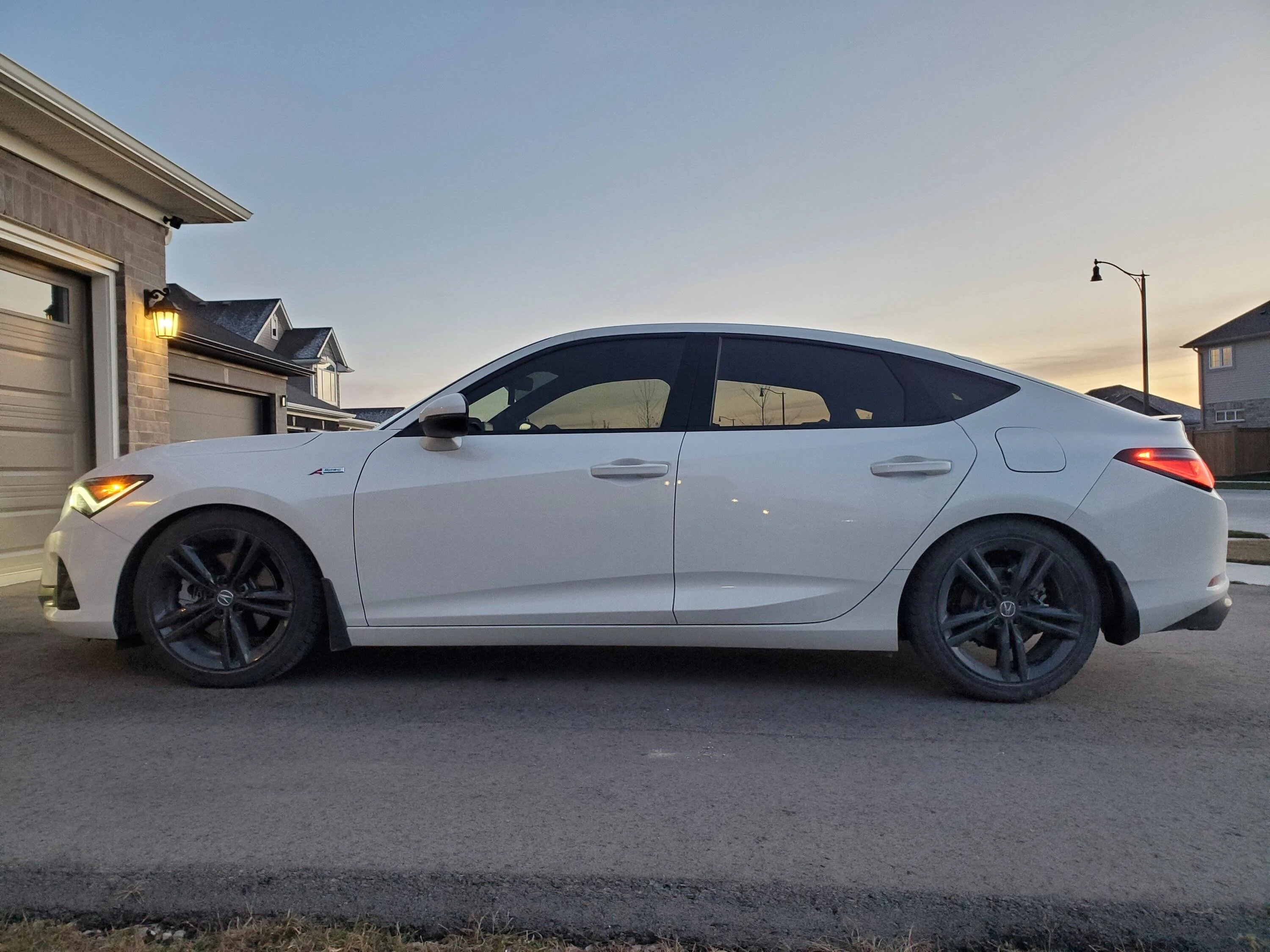 Acura Integra Eibach Pro lowering springs installed on my white beauty. 20230115_172636