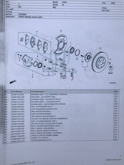 Acura Integra Does anybody know if the 22 Civic SI and 23 Integra share the same brake pads si_front