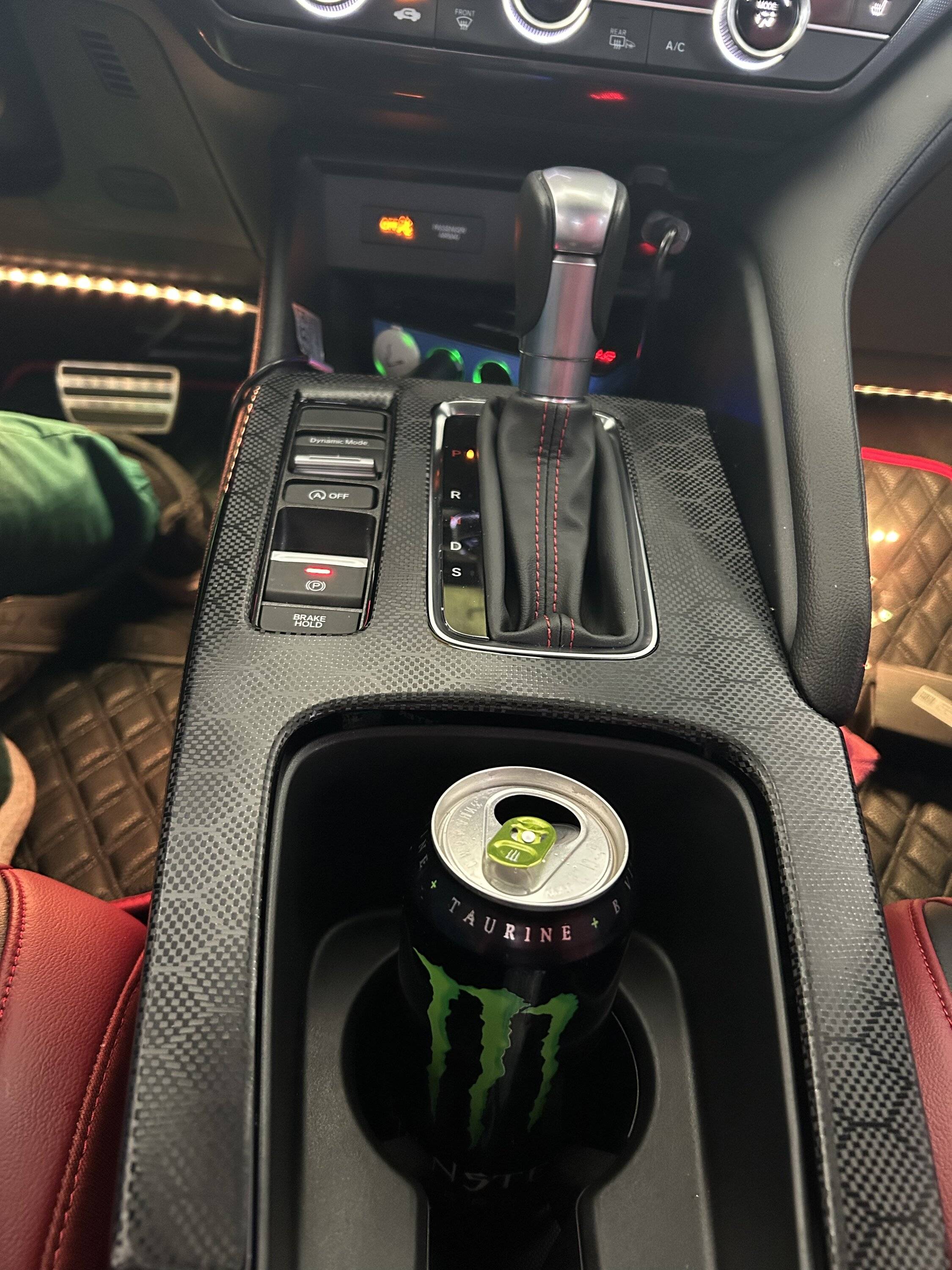 Acura Integra Vinyl overlay installed on center console 7AEDFFCF-F51A-457E-AC13-A9C15651663E