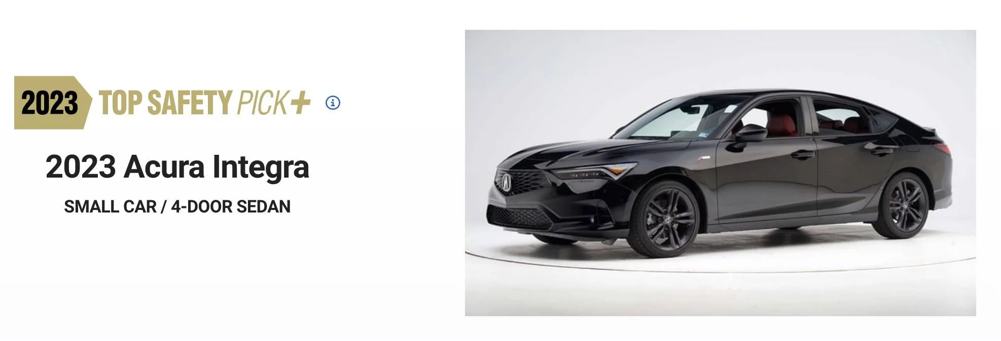 Acura Integra 2023 Integra earns IIHS Top Safety Pick+ award Screenshot 2023-05-02 at 4.10.09 PM