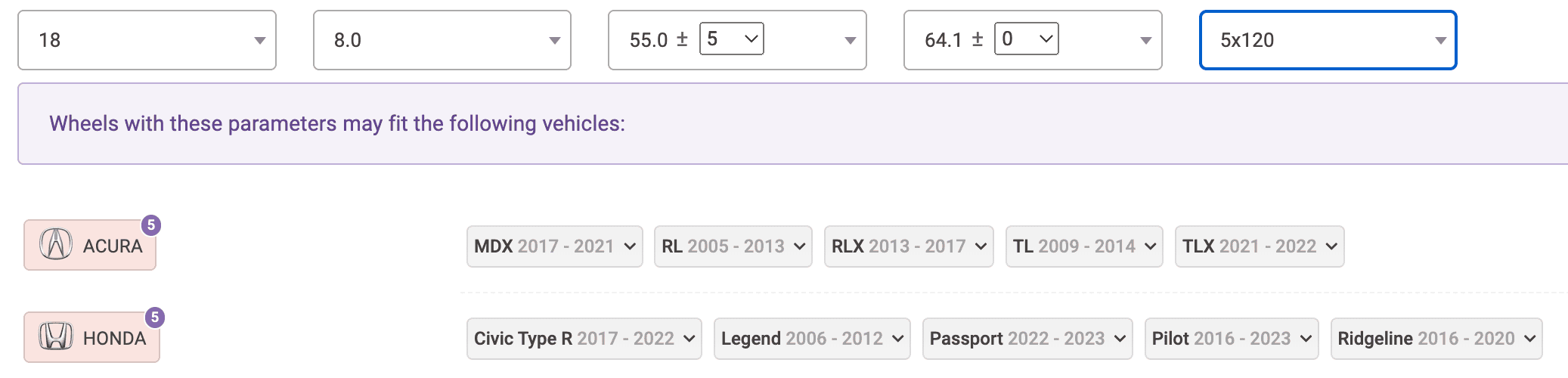 Acura Integra Type S Winter Wheels / Fitment Specs Screen Shot 2023-05-17 at 10.47.45 AM