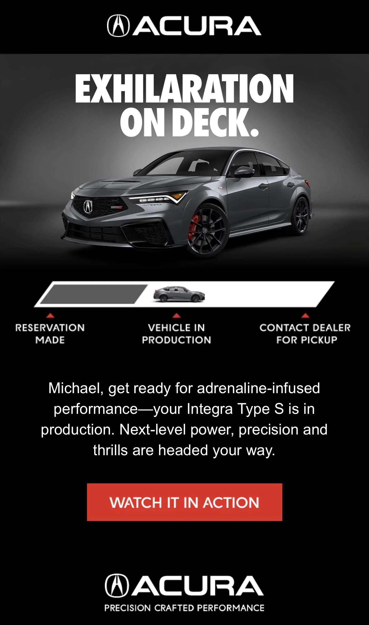 Acura Integra Estimated Delivery Timeframe for the 200 Preordered Cars IMG_1384