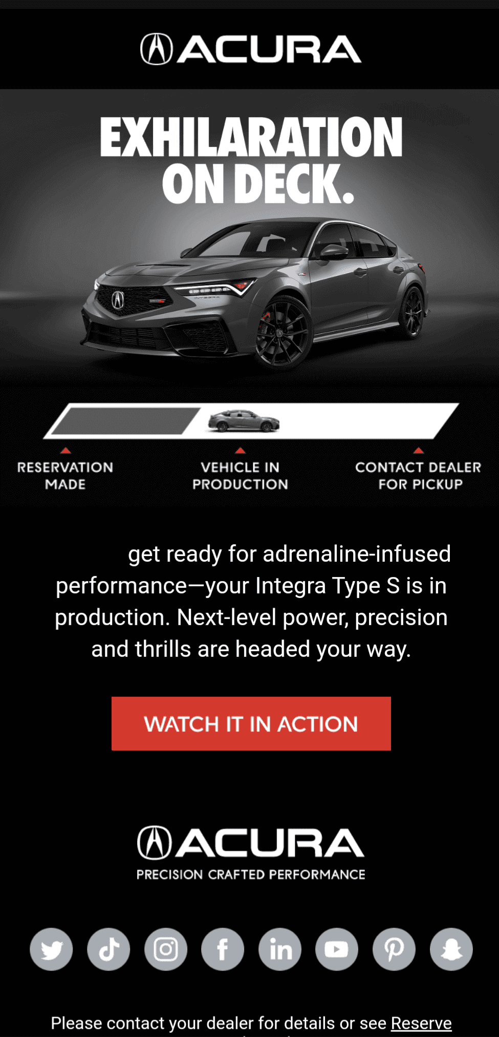 Acura Integra Estimated Delivery Timeframe for the 200 Preordered Cars Screenshot_20230614-181838