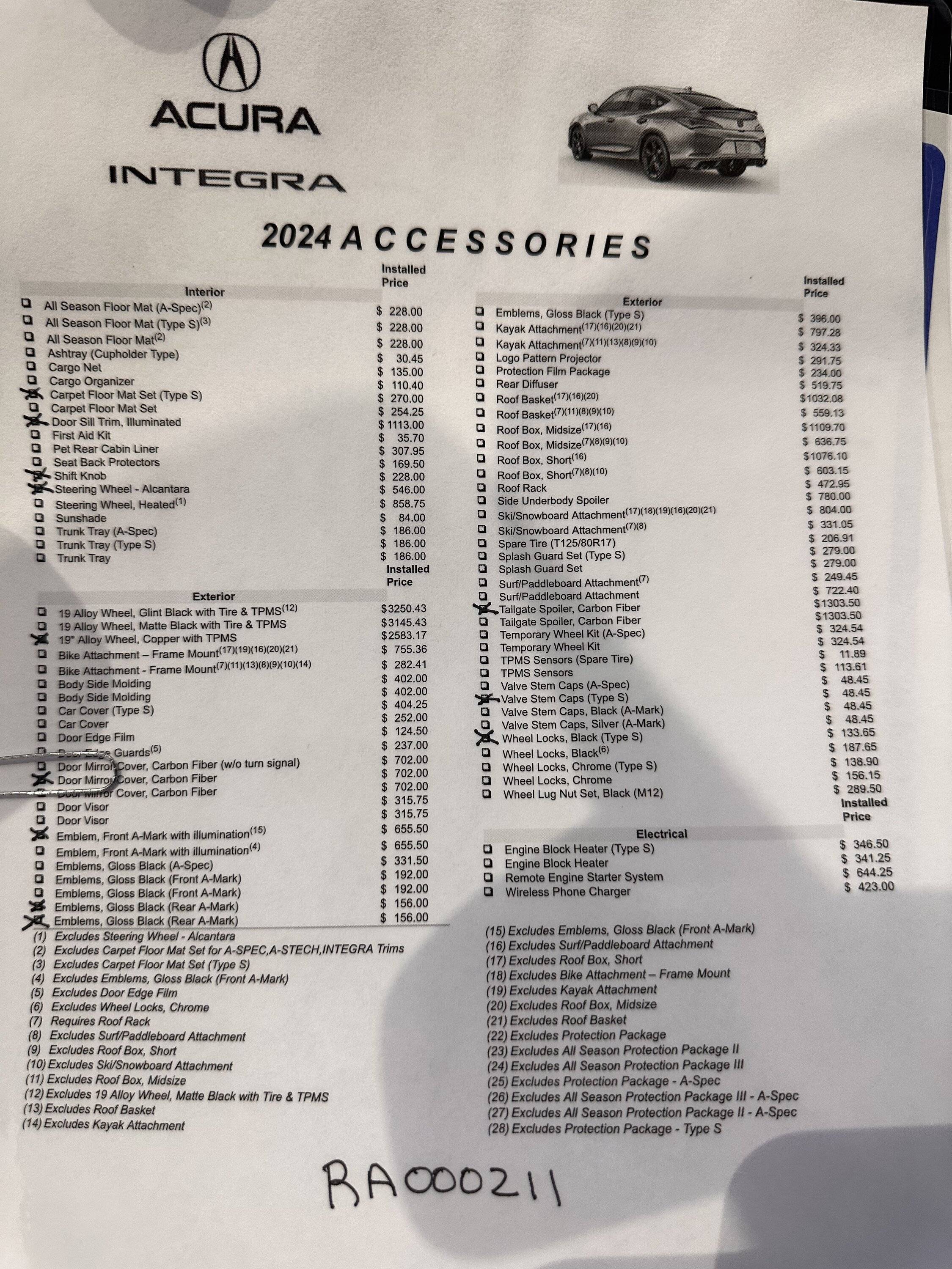 Acura Integra 2024 Integra Type S Info Packet: Technical Specs, Production Info, Accessories 8BBE0E65-C7FA-4A1C-AA48-046151C4B128