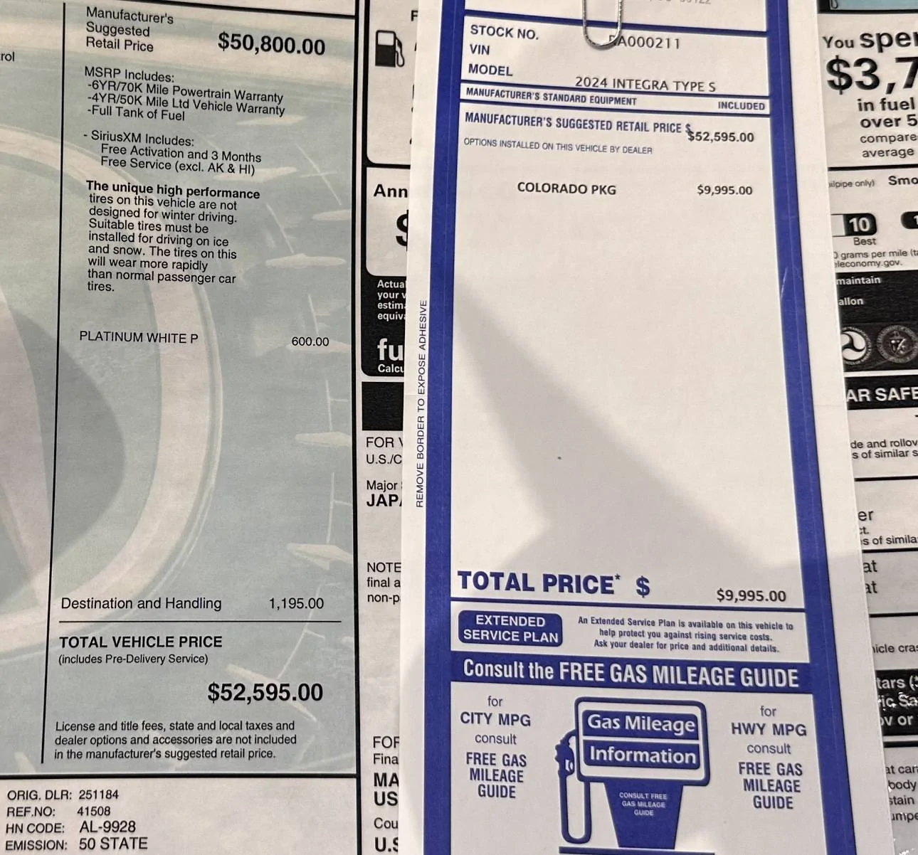 Acura Integra 2024 Integra Type S Info Packet: Technical Specs, Production Info, Accessories AB933567-C077-4825-9105-CA19724CD0E2