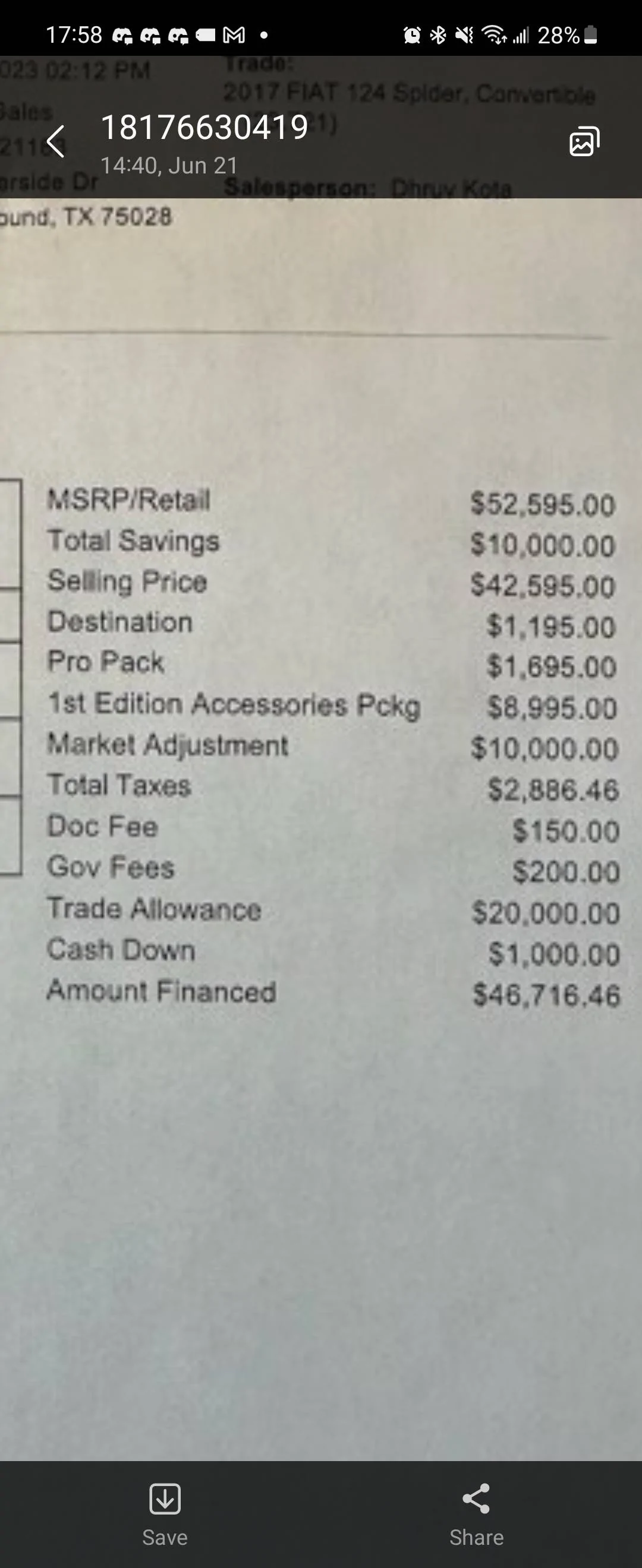 Acura Integra List of Honest Acura Dealerships For Type S (MSRP vs Markup List -- Integra Type S) Screenshot_20230623_175837_Messages