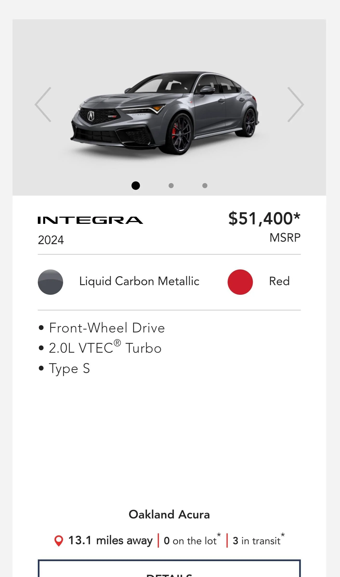 Acura Integra First 50 LCM ITS Deliveries? Screenshot_20230722_101530_Chrom