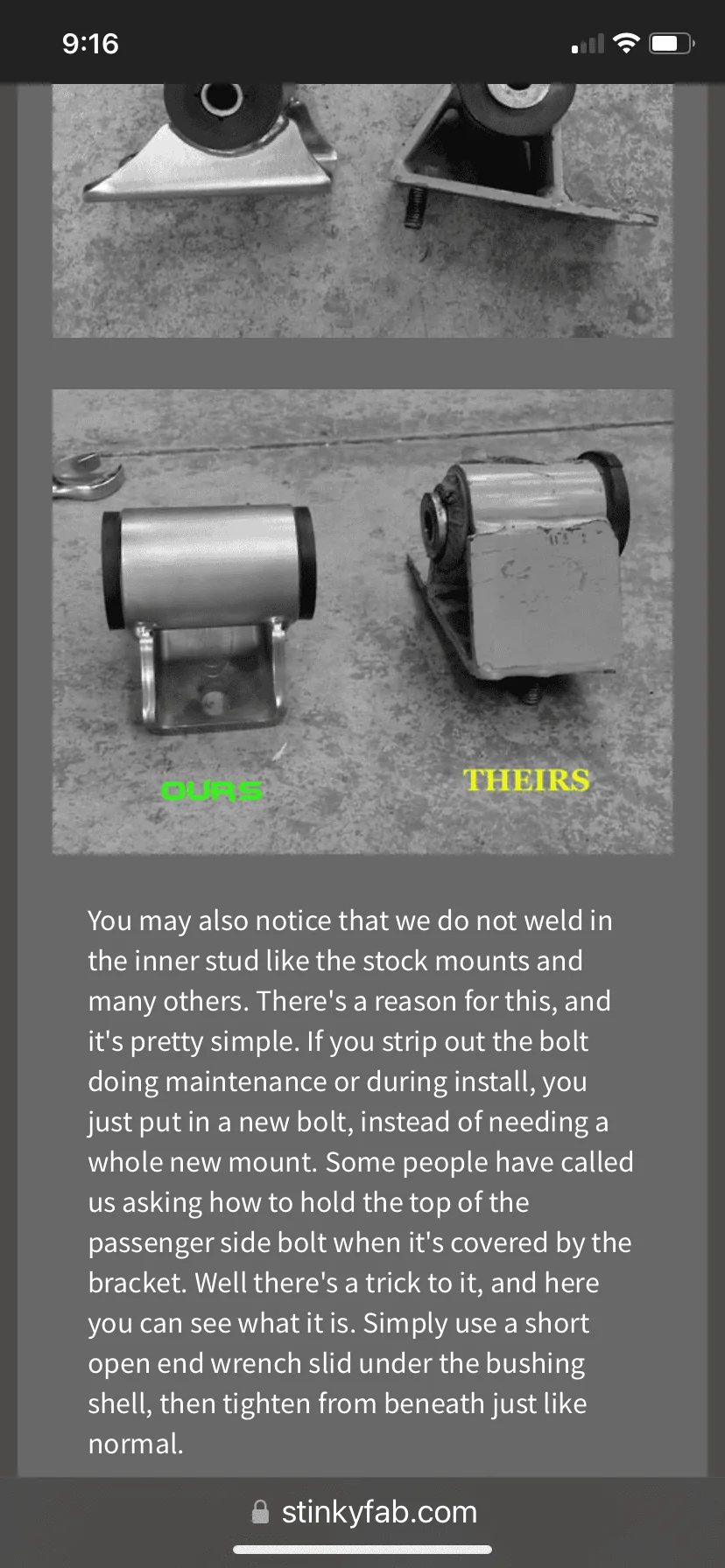 Acura Integra Rear Motor Mount IMG_2568