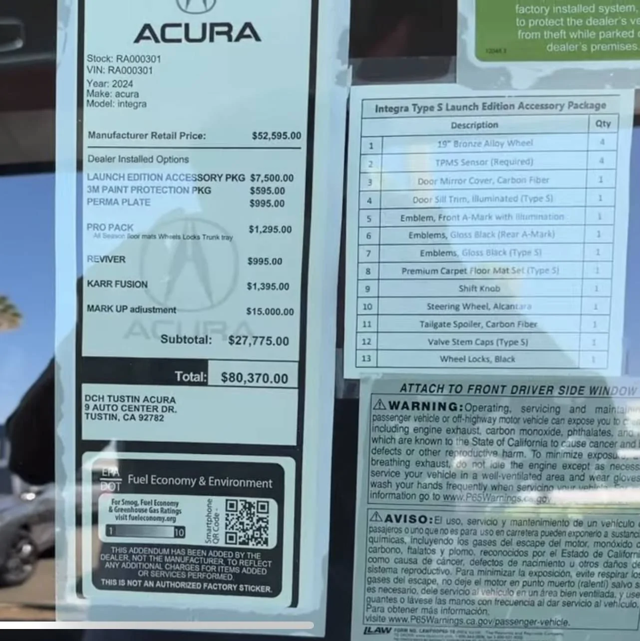 Acura Integra Who bought a Type S Demo/“Launch Edition” IMG_6700