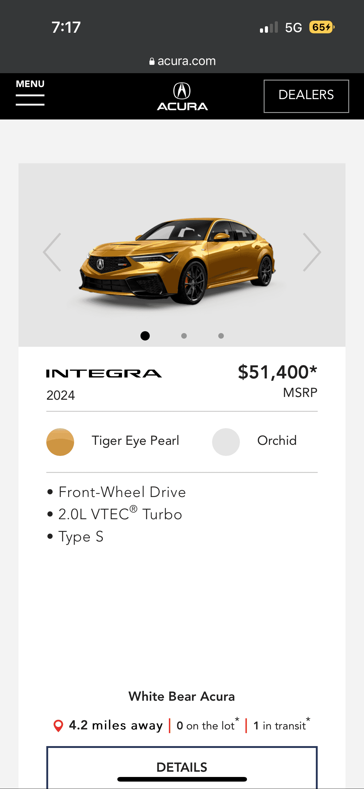 Acura Integra 2024 Estimated Production Schedule for each Color Scheme on Integra Type S B7828A9C-EC0E-412D-9B9A-EB9D78B0640B