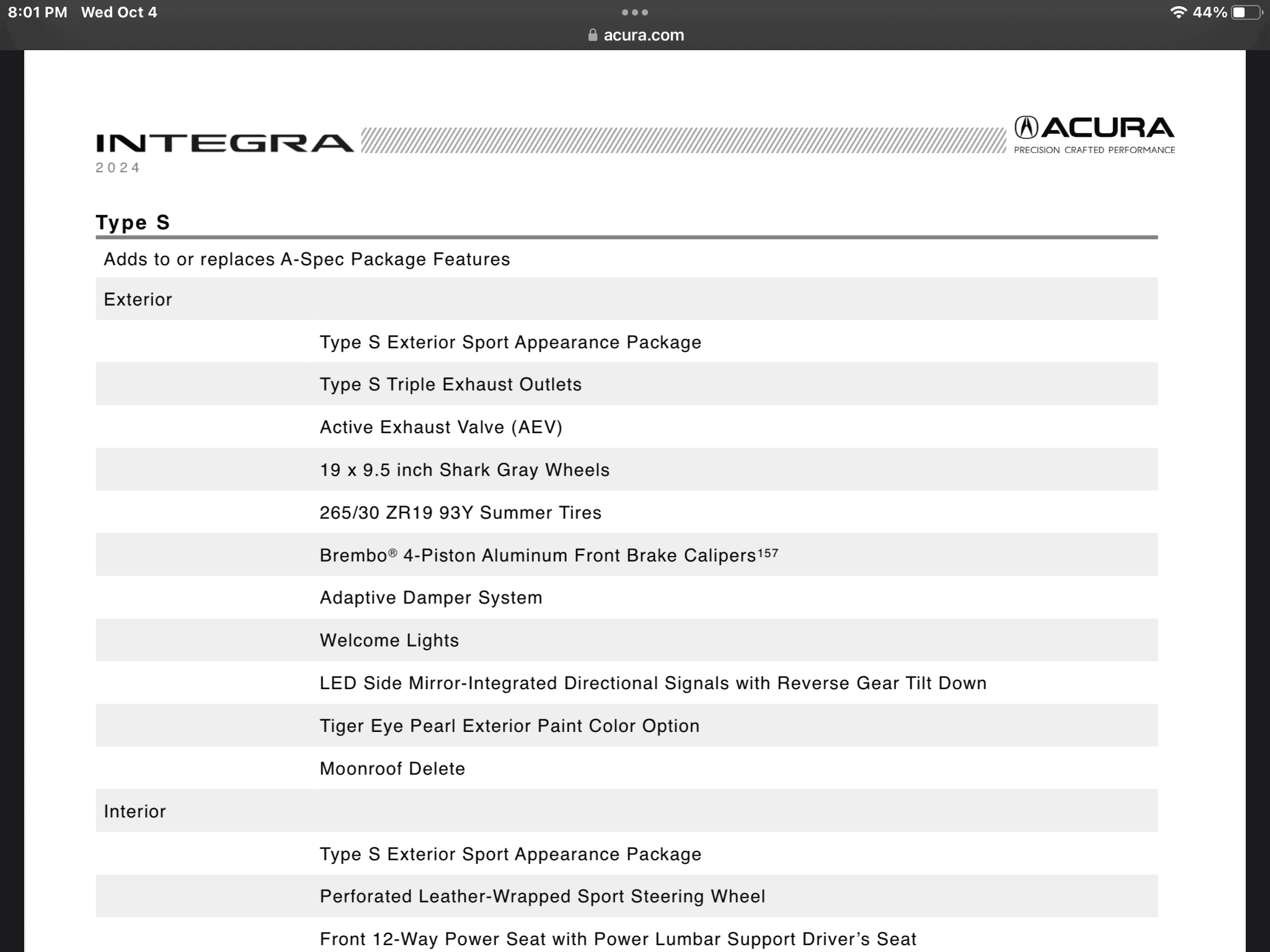 Acura Integra Reverse mirror tilt IMG_0826