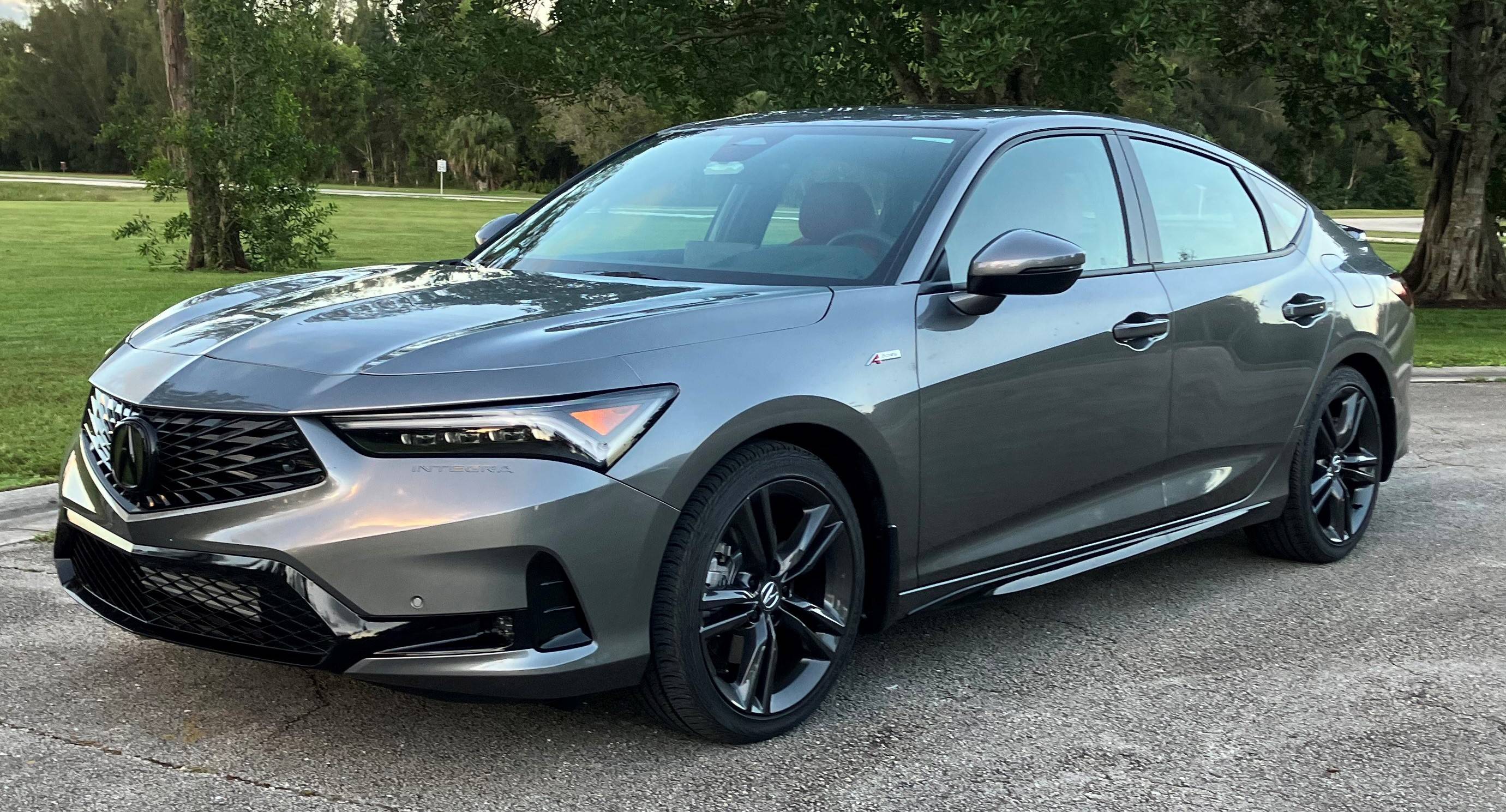 Acura Integra Liquid Carbon Metallic A-Spec Tech 6-sp with accessories sFront quarter