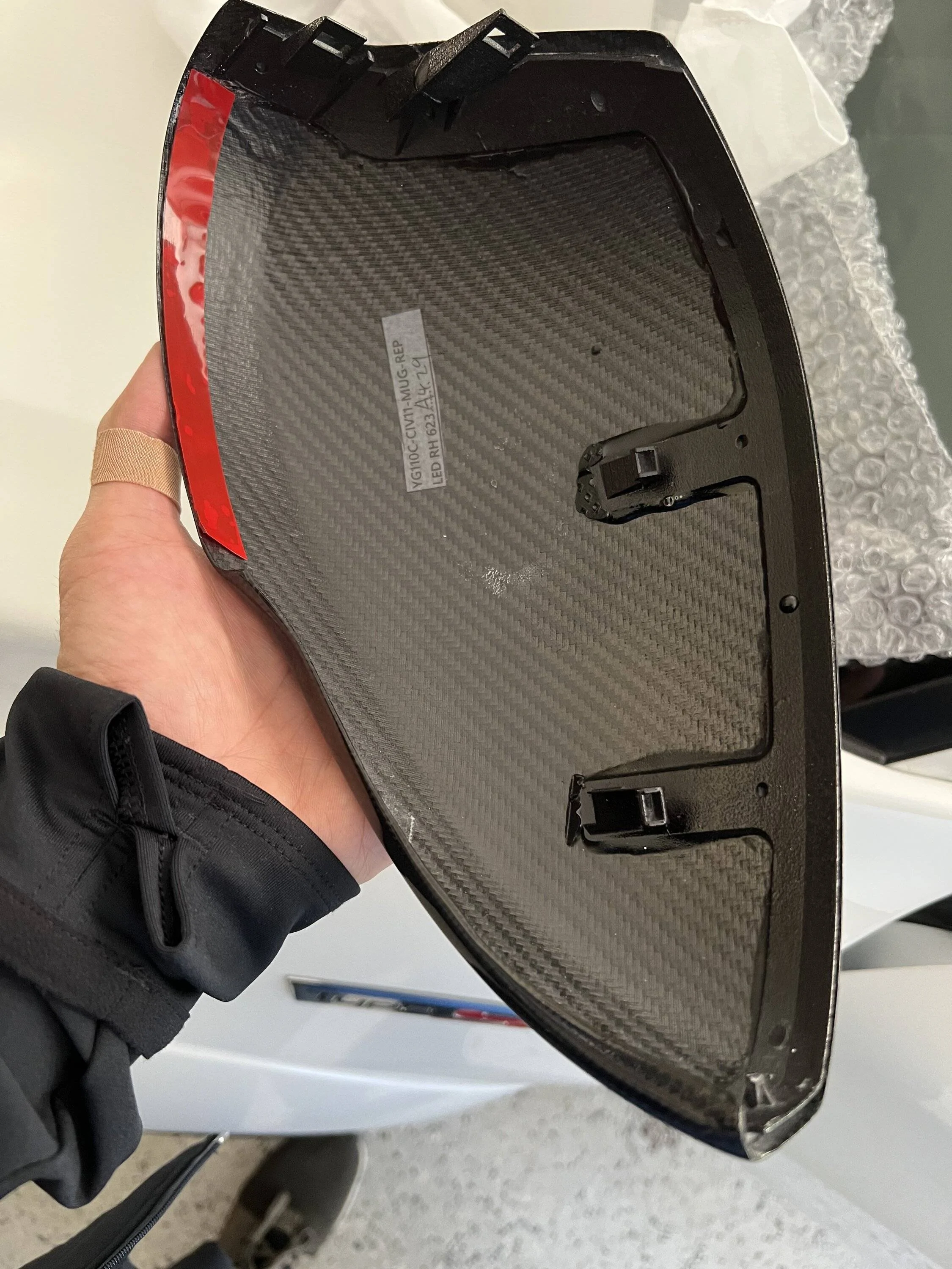 Acura Integra Carbon Fiber Mirror Caps - Installed on Type S IMG_9633