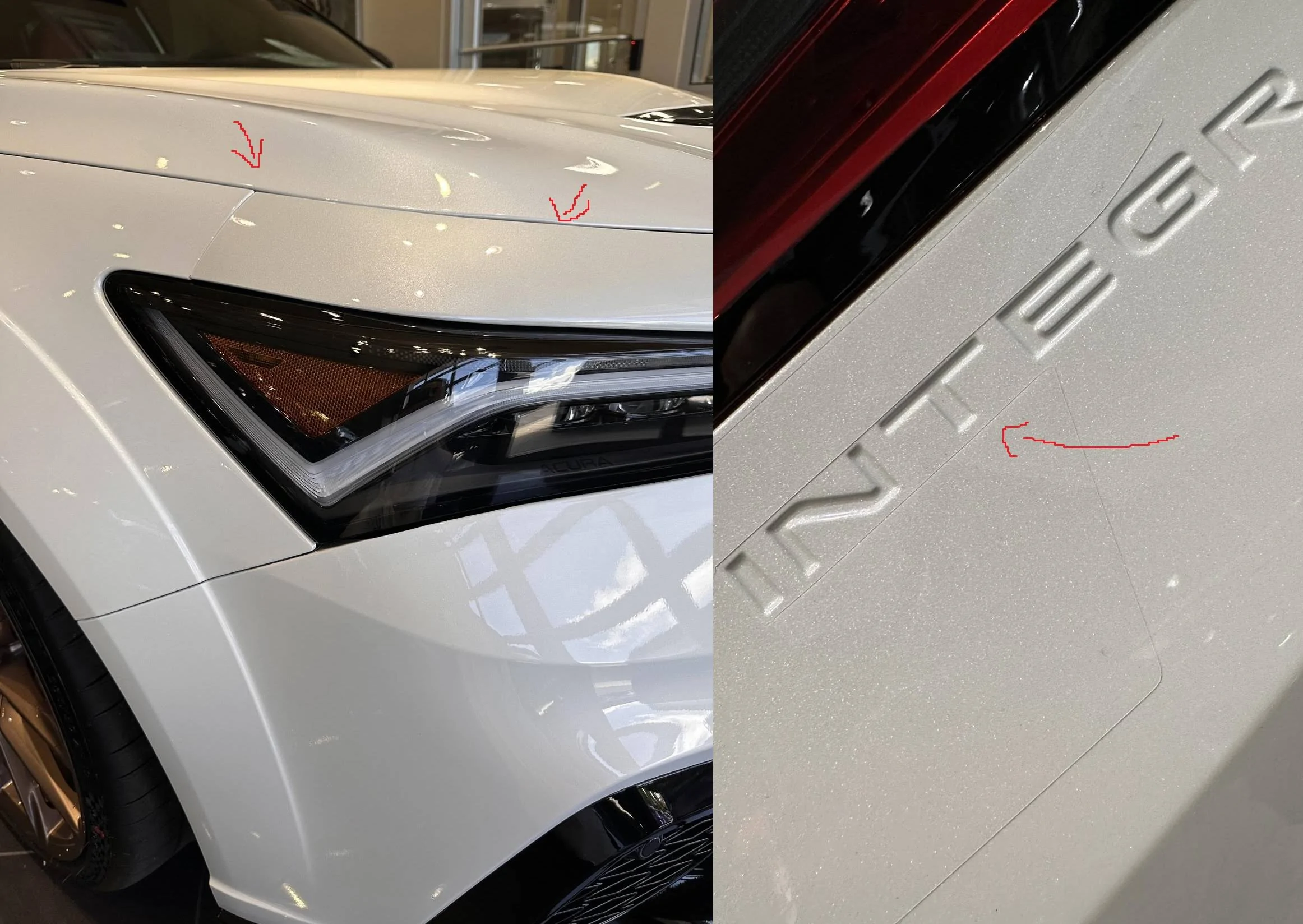 Acura Integra Going to battle with dealer installed PPF originalclearbra3