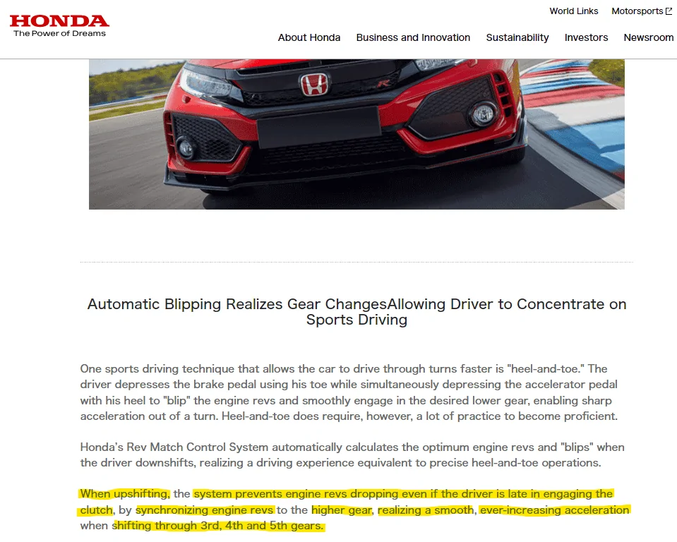 Acura Integra Auto Rev Match Interfering with Upshifts Revmatch-down-u