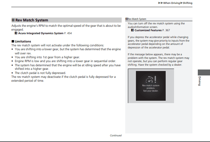 Acura Integra Auto Rev Match Interfering with Upshifts RevMatch System