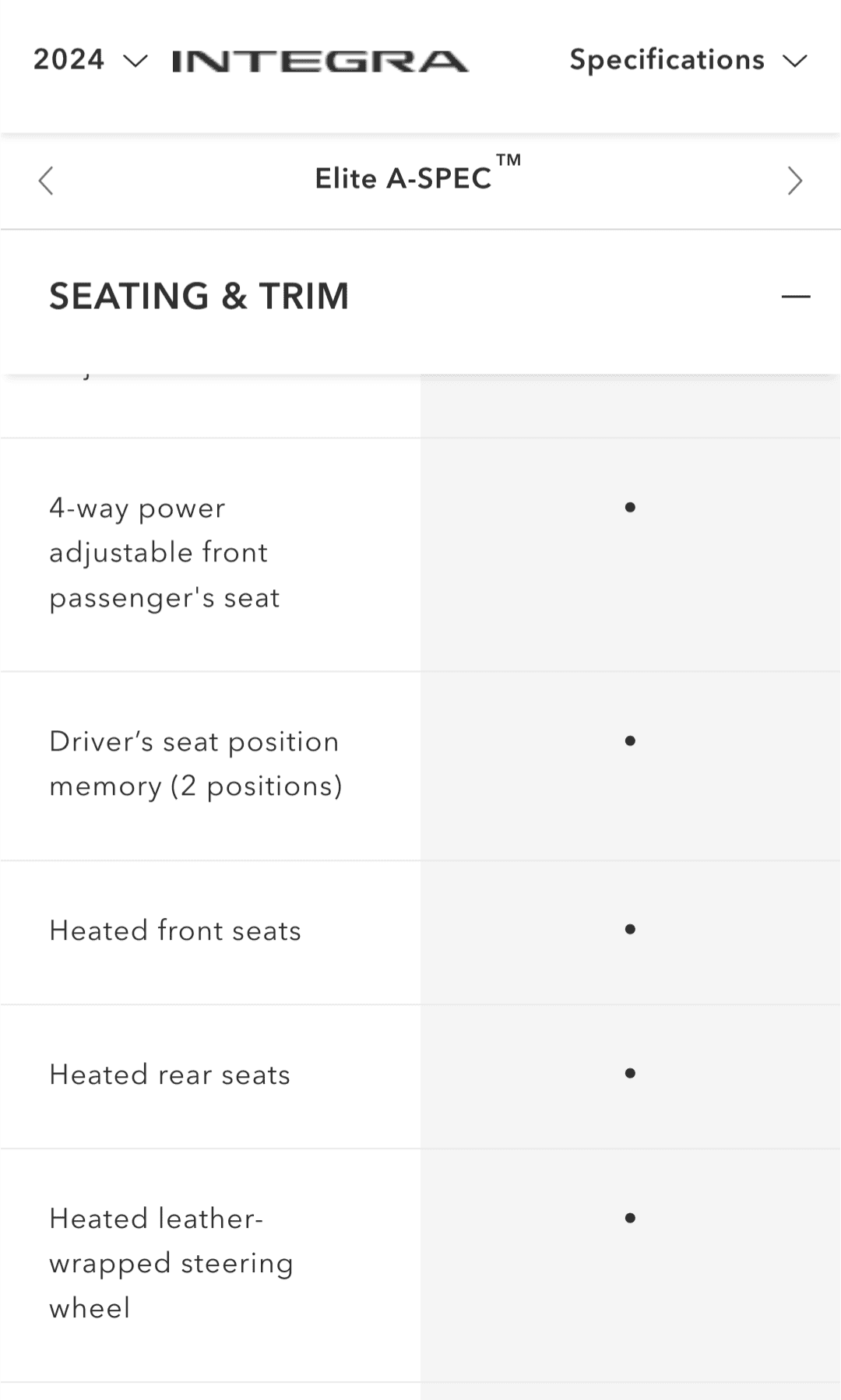 Acura Integra Heated Steering Wheel Screenshot_20231021-105813