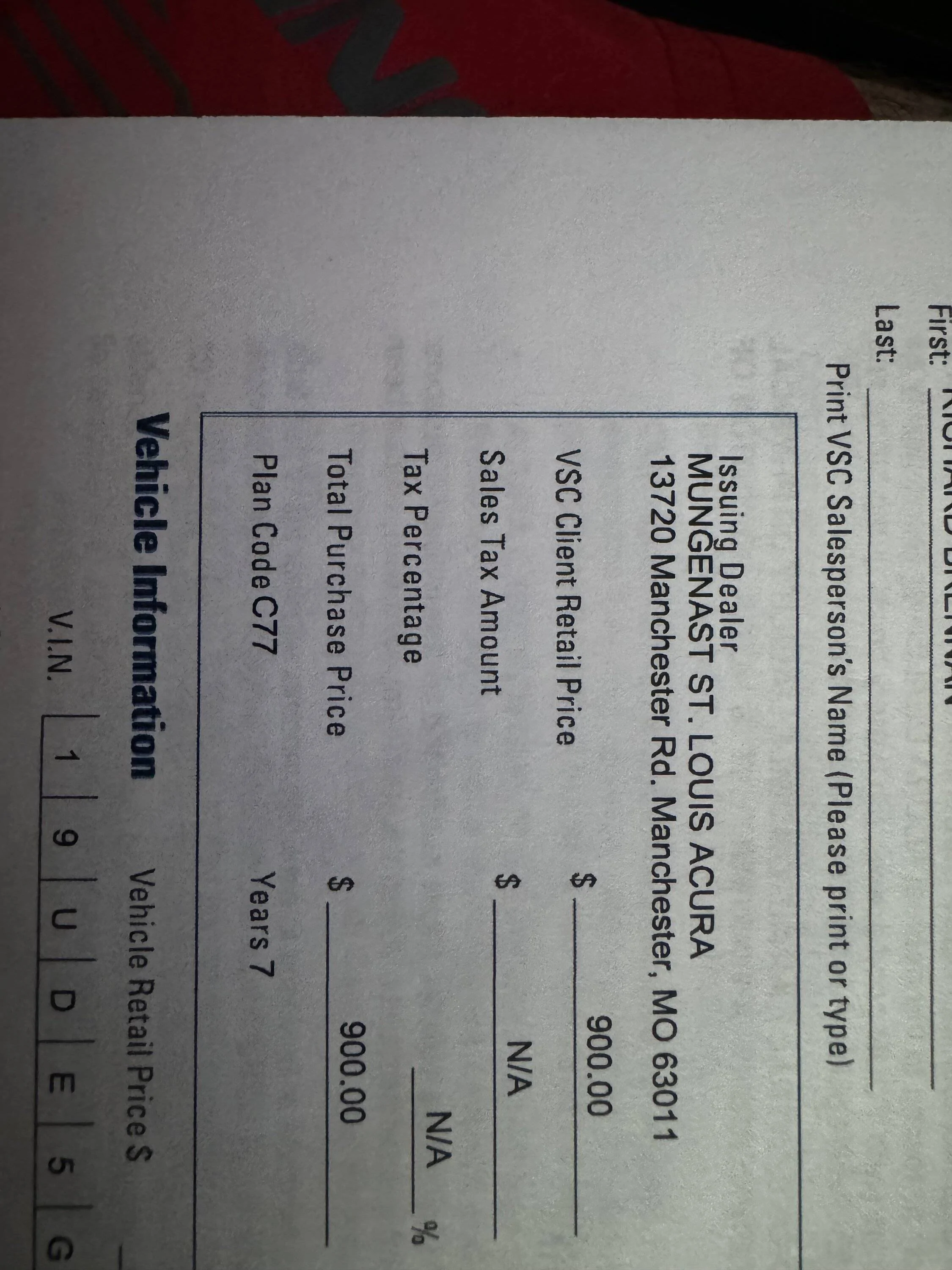 Acura Integra Extended 100k mile warranty IMG_0087