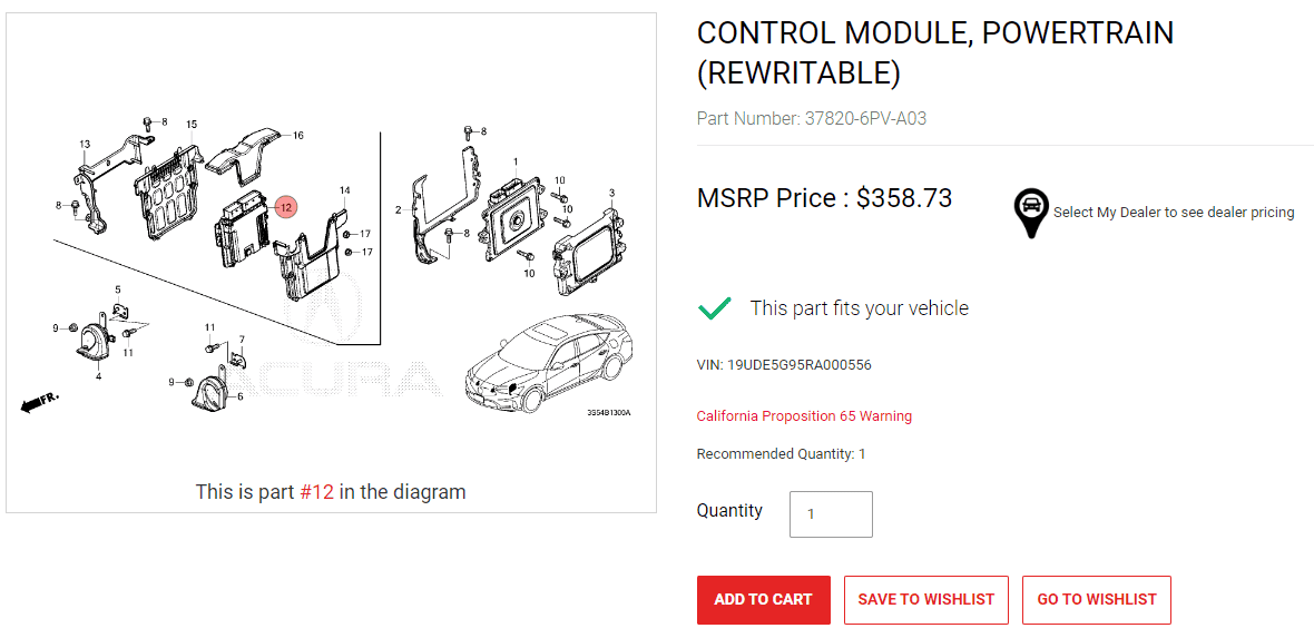 Acura Integra ECU Replacement 1698360049919