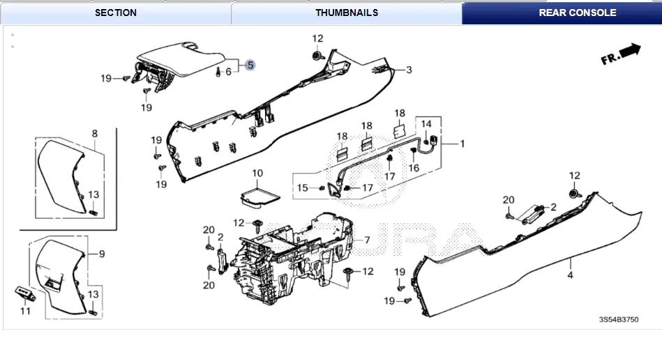 Acura Integra Console Armrest Lid Latch Cover Lock Knob 1702143433139
