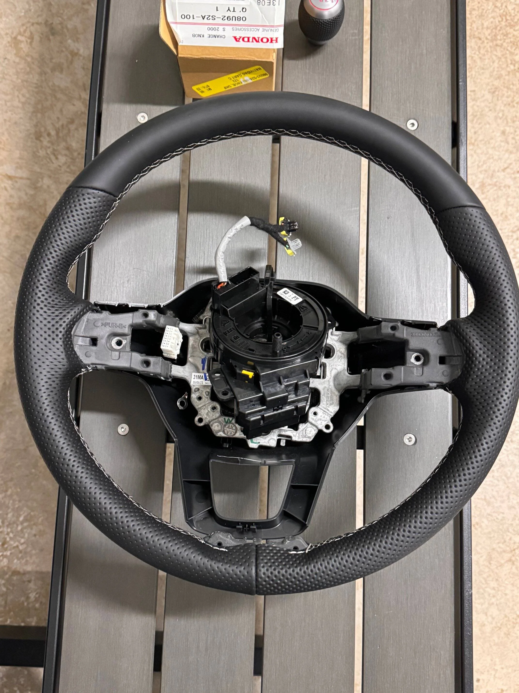 Acura Integra ITS steering wheel, shift knob & rear spoiler for sale IMG_7184