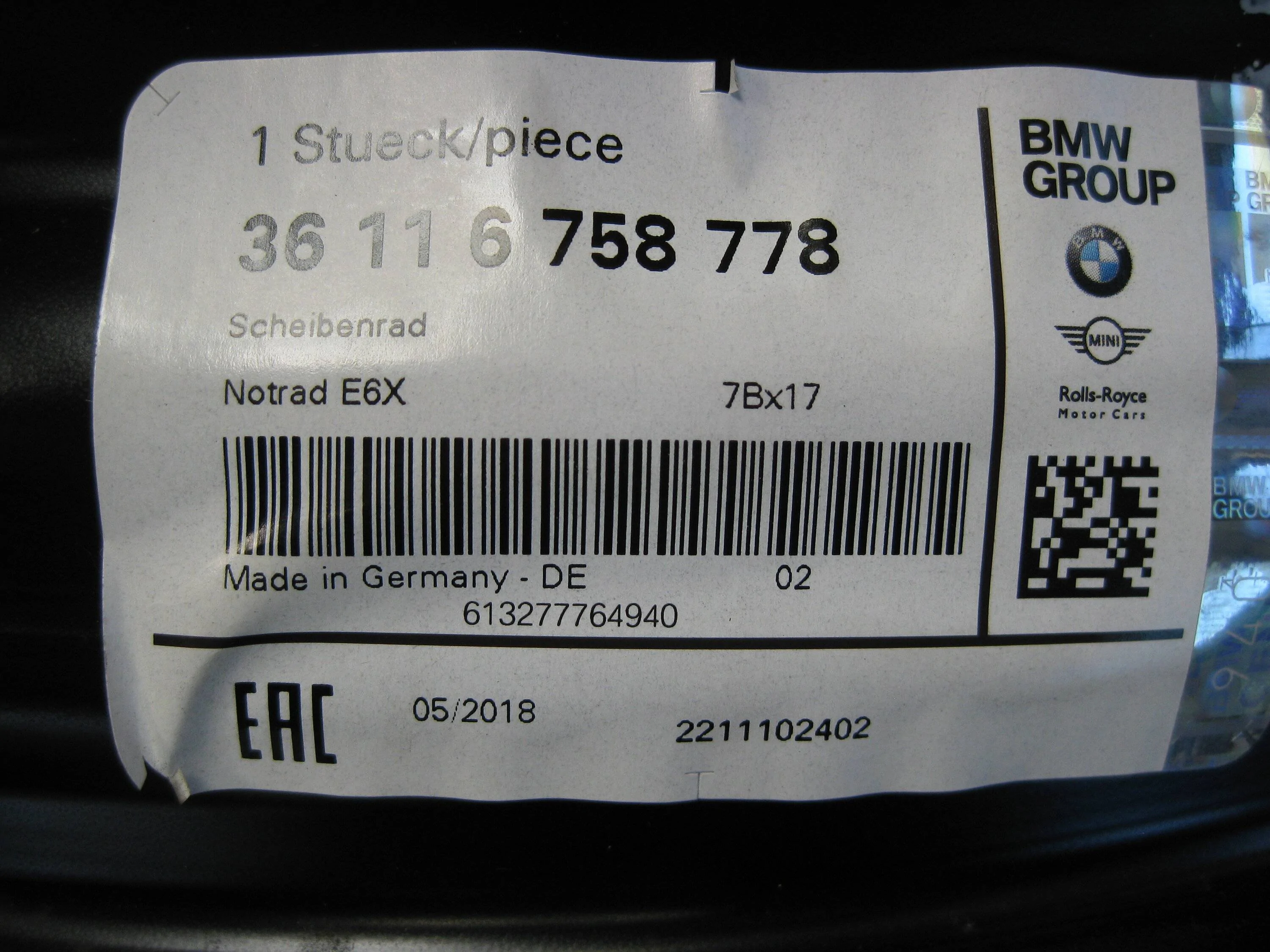 Acura Integra A Spare Tire That Fits Under the Load Floor IMG_0500