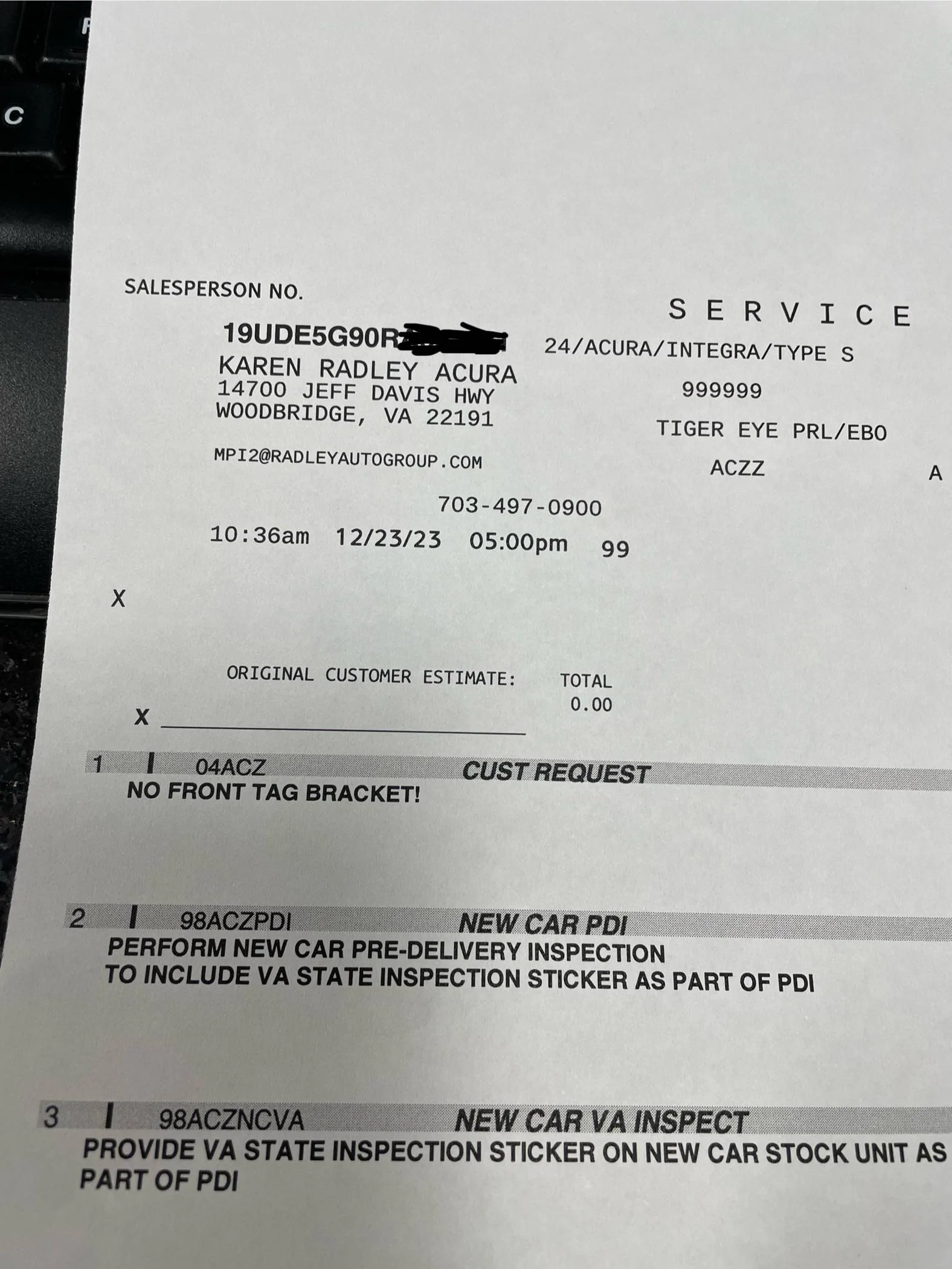 Acura Integra PDI on Tiger Eye - SUPAFLY IMG_2395