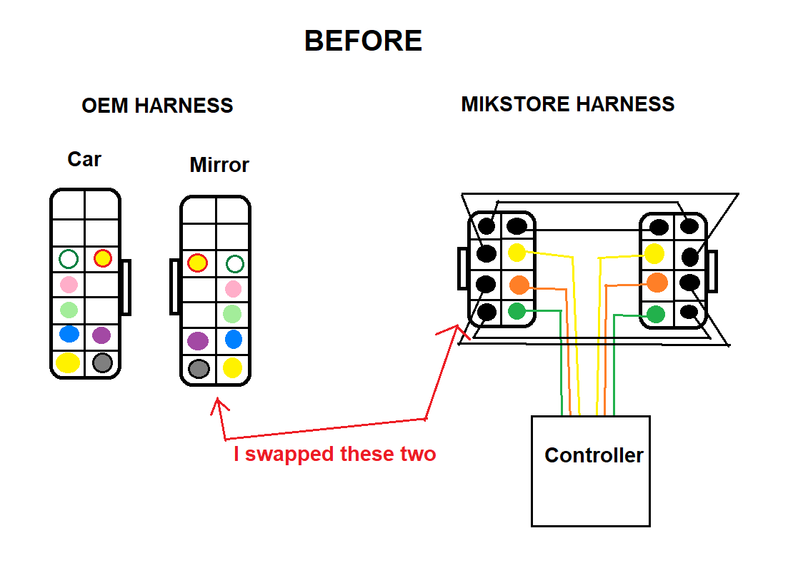Acura Integra Side Mirror Reverse Auto Tilt Install Before
