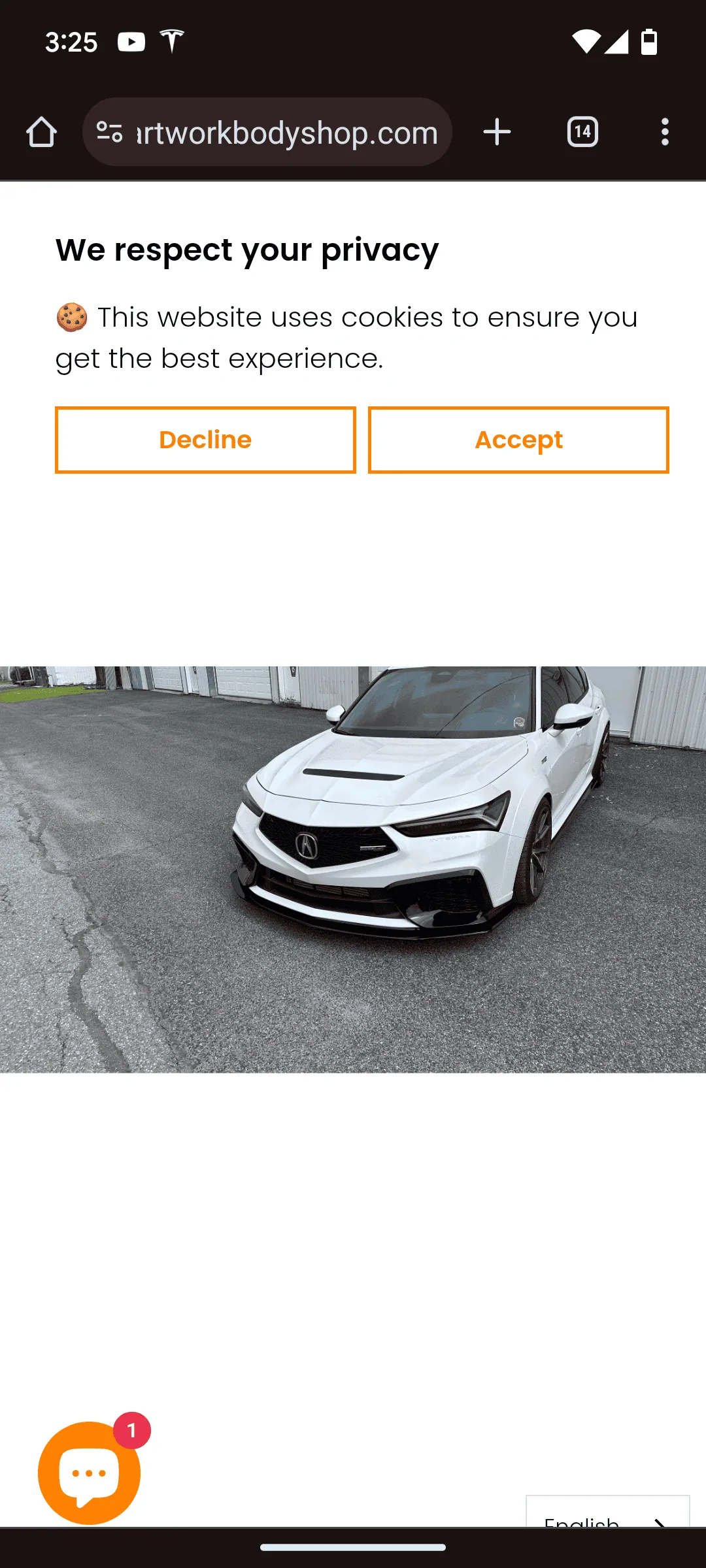 Acura Integra 2024 Integra Type S Carbon Fiber Airdam / Front Lip - APR Performance Screenshot_20240113-152543