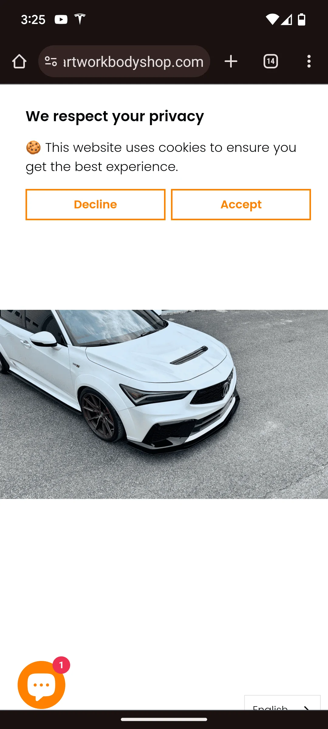 Acura Integra 2024 Integra Type S Carbon Fiber Airdam / Front Lip - APR Performance Screenshot_20240113-152533