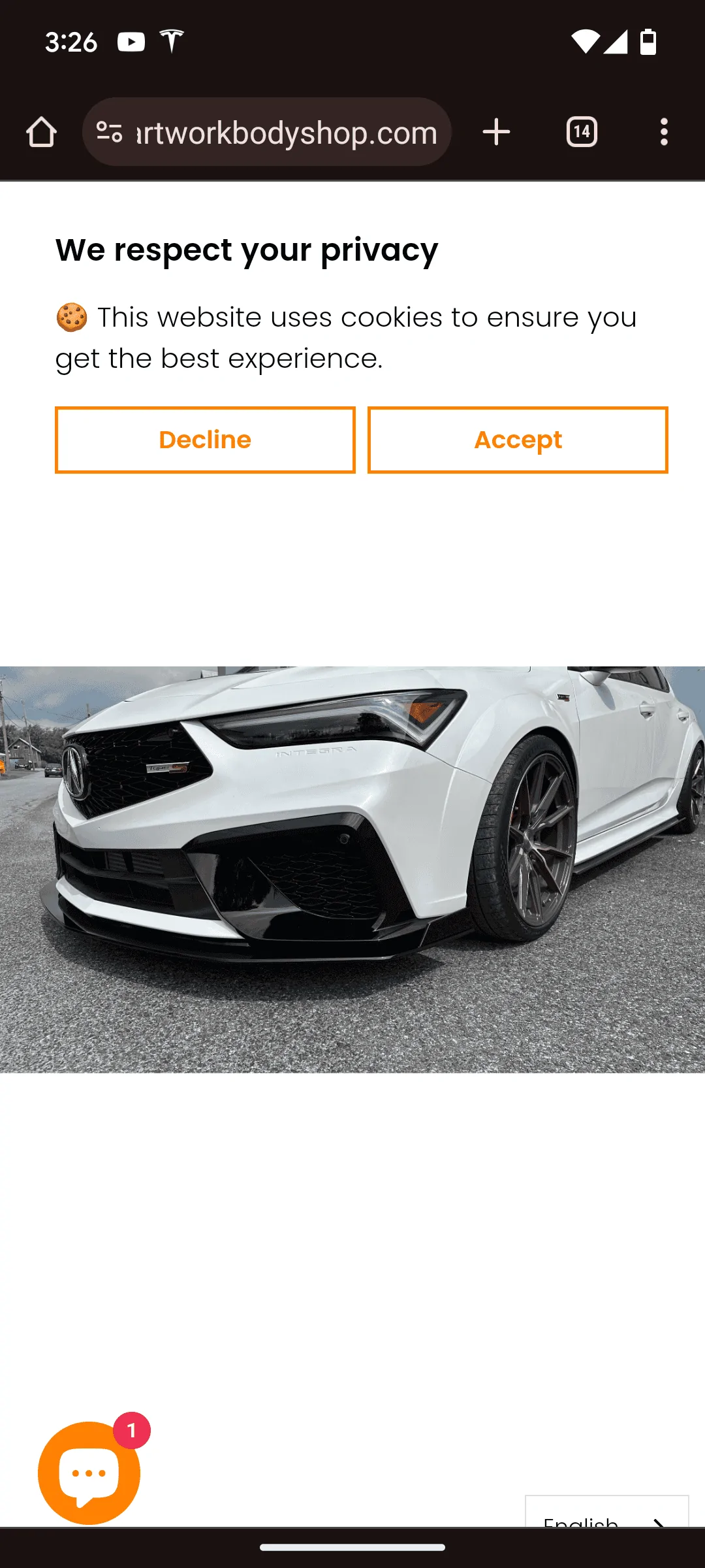 Acura Integra 2024 Integra Type S Carbon Fiber Airdam / Front Lip - APR Performance Screenshot_20240113-152639