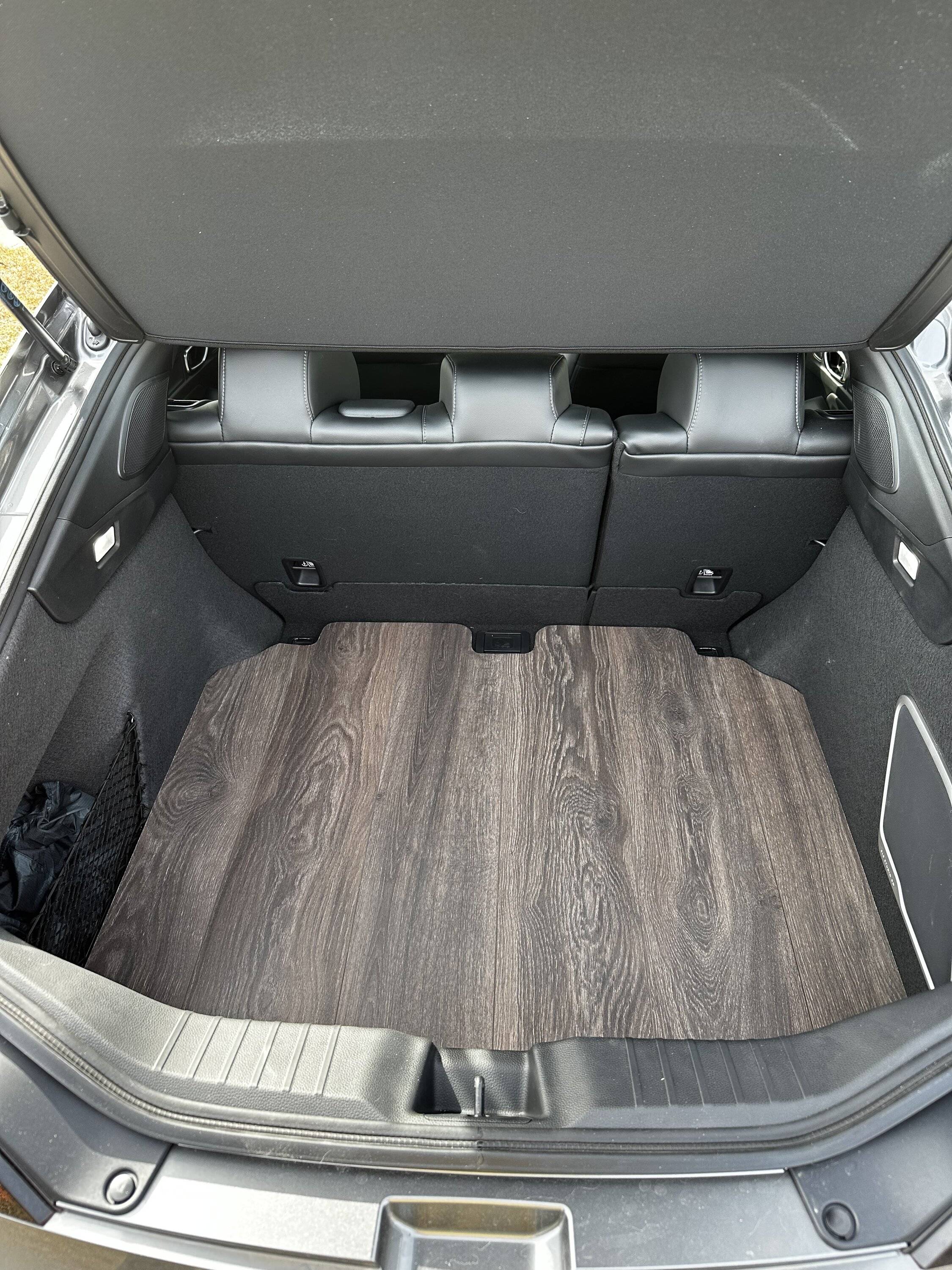 Acura Integra DIY Hardwood flooring for trunk/hatch and wooden dead pedal IMG_7076